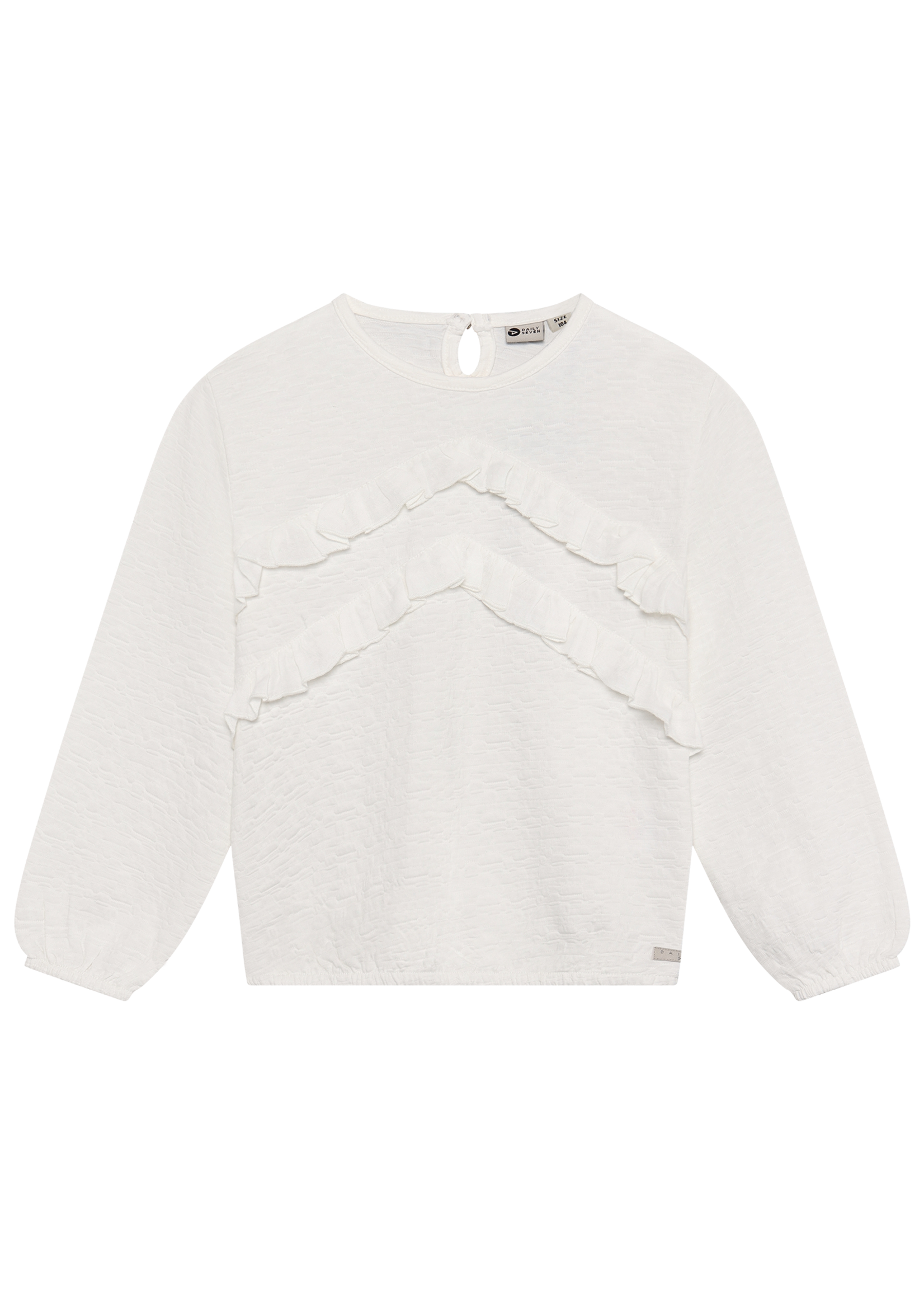 Daily 7 T-shirt Longsleeve Ruffle Egret