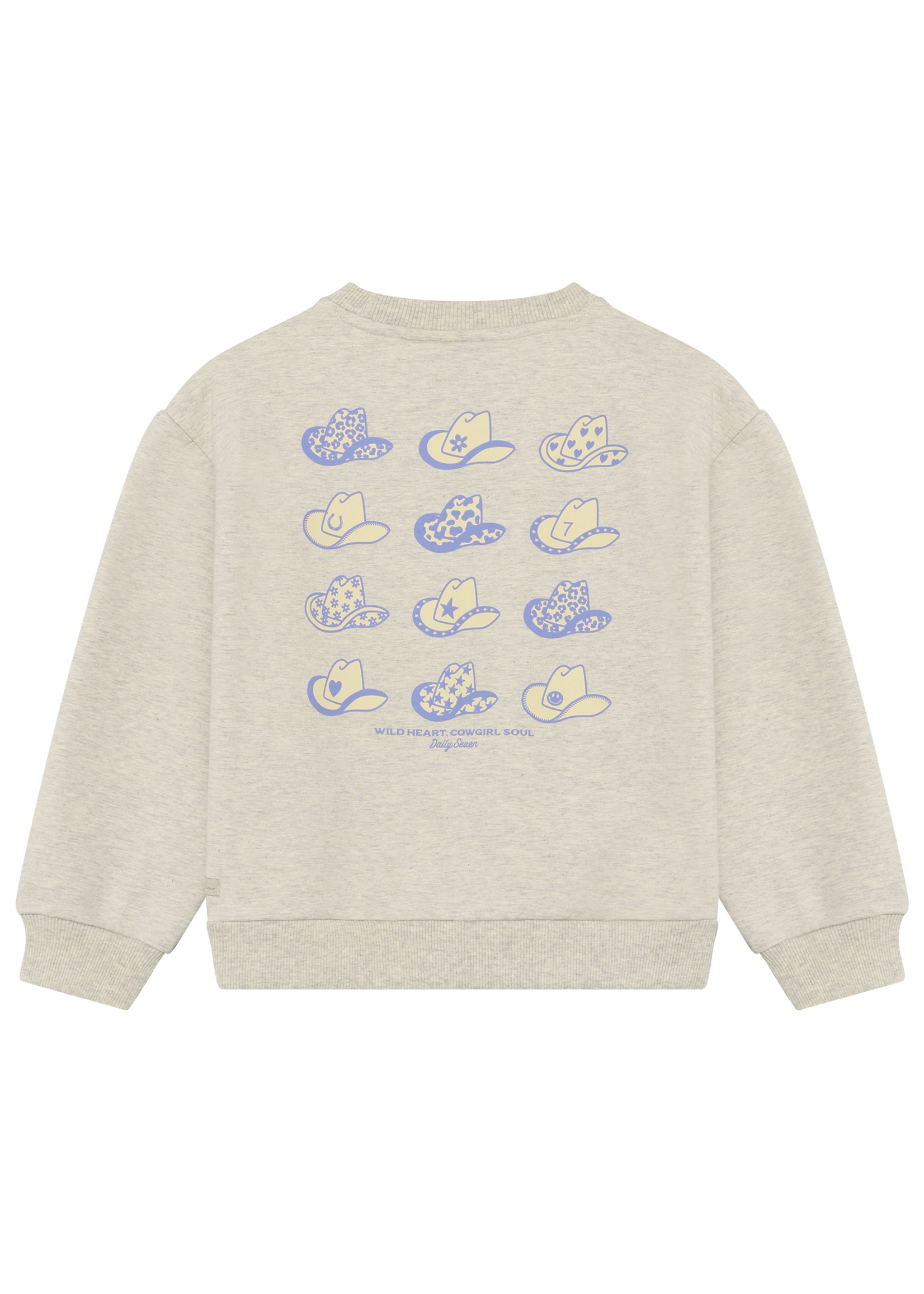 Daily 7 Sweater Backprint Creme Grey Melange