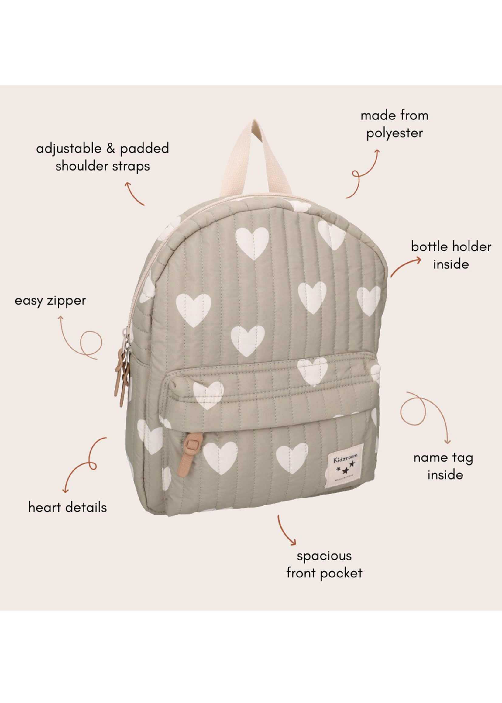 Kidzroom Rugzak Wonderful Worlds Groen