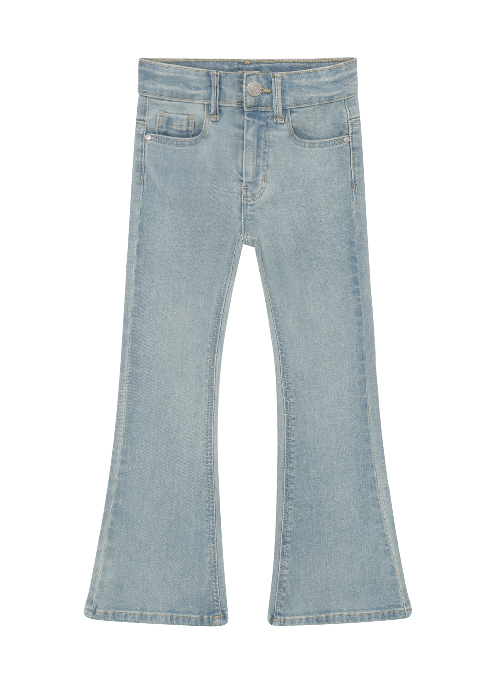 Daily 7 Denim Flared Fit Bow Medium Blue denim