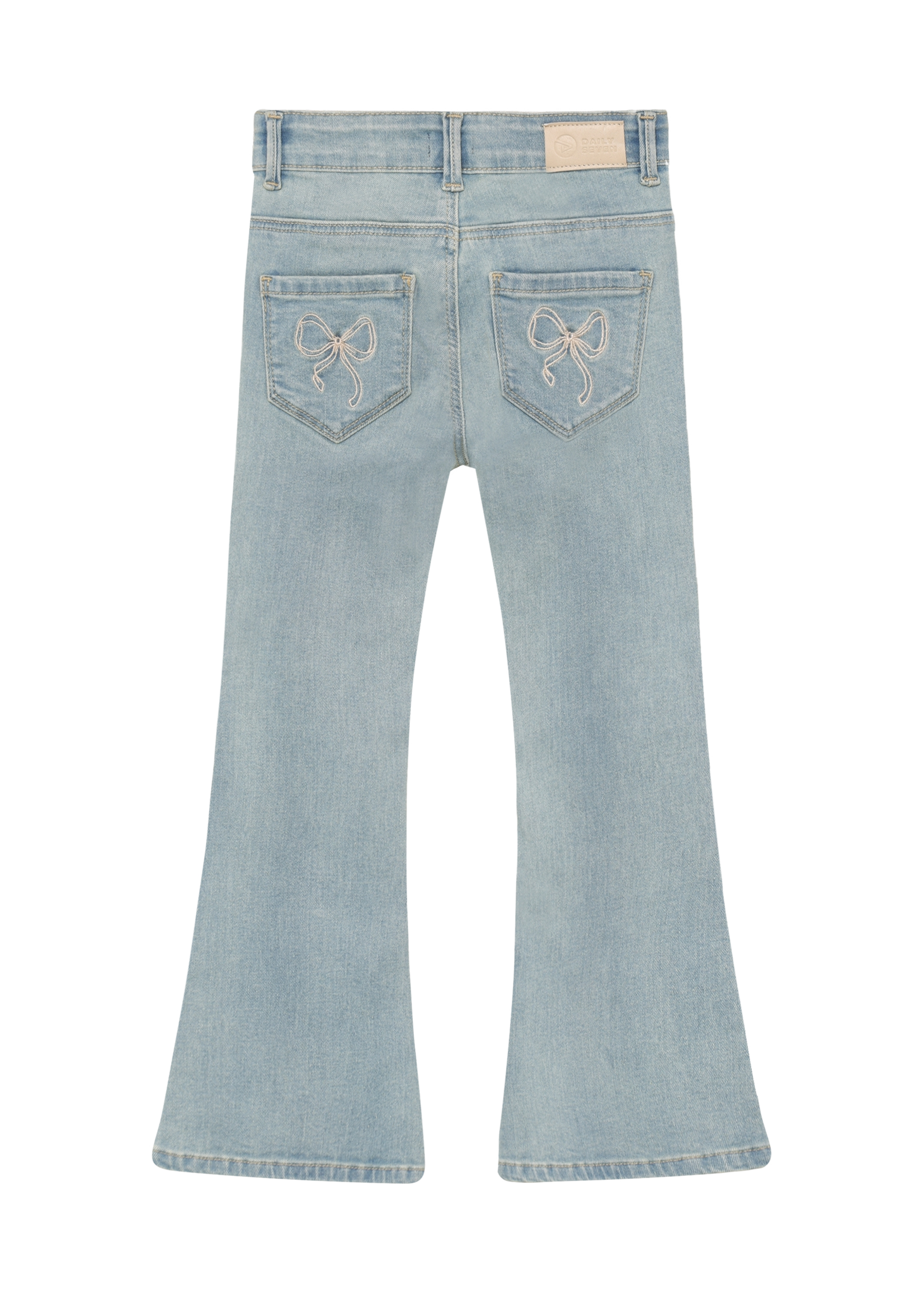 Daily 7 Denim Flared Fit Bow Medium Blue denim