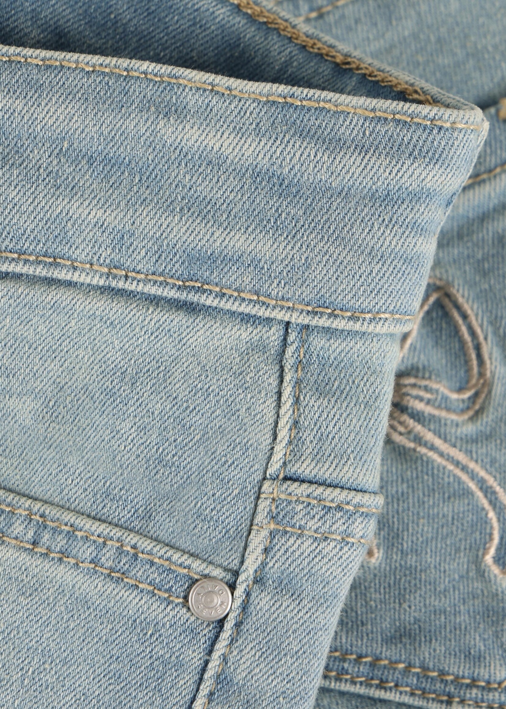 Daily 7 Denim Flared Fit Bow Medium Blue denim