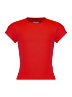 Vingino Icon-Crop rib tee Goji berry