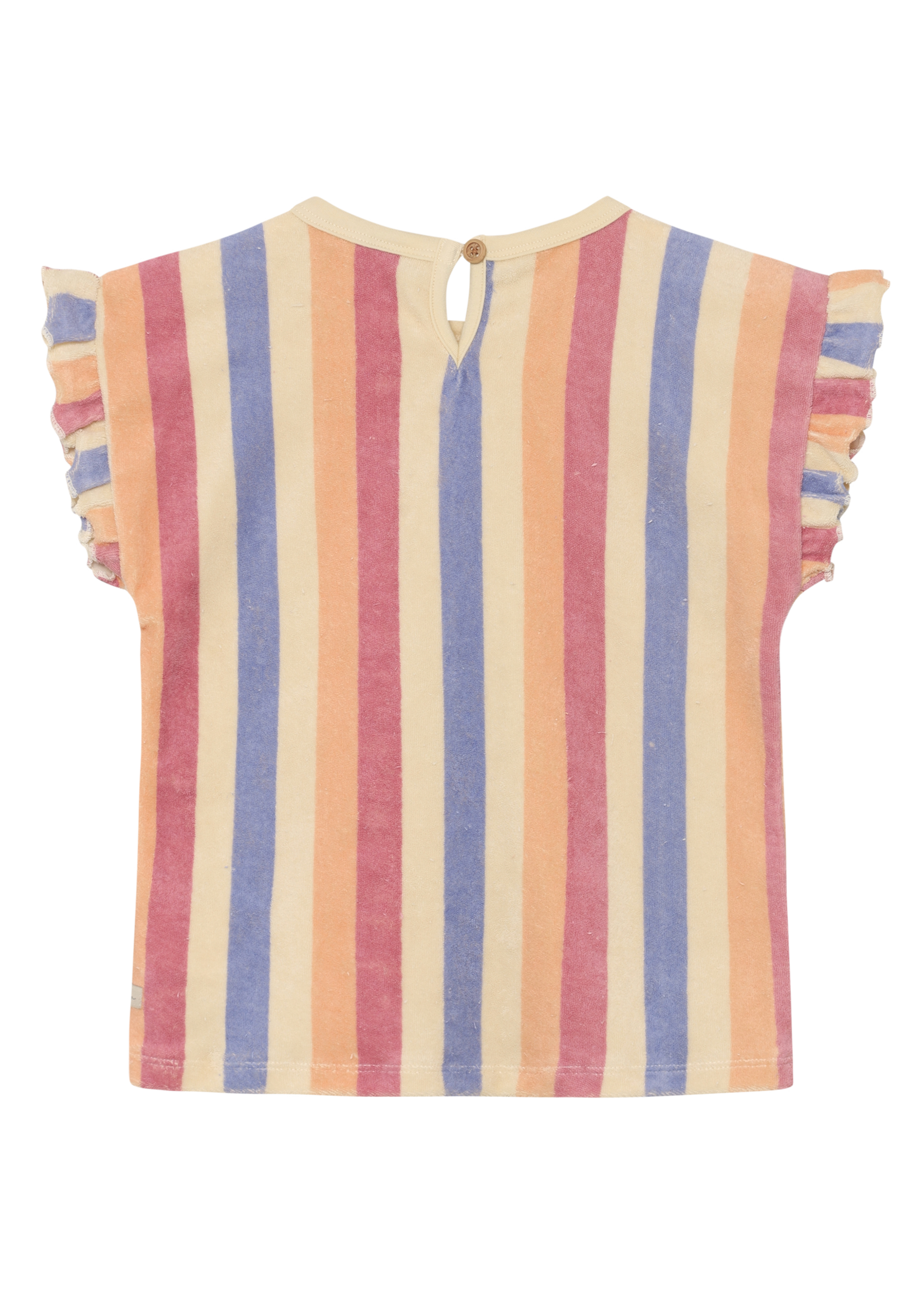 Daily 7 T-shirt Terry Striped Heather Rose