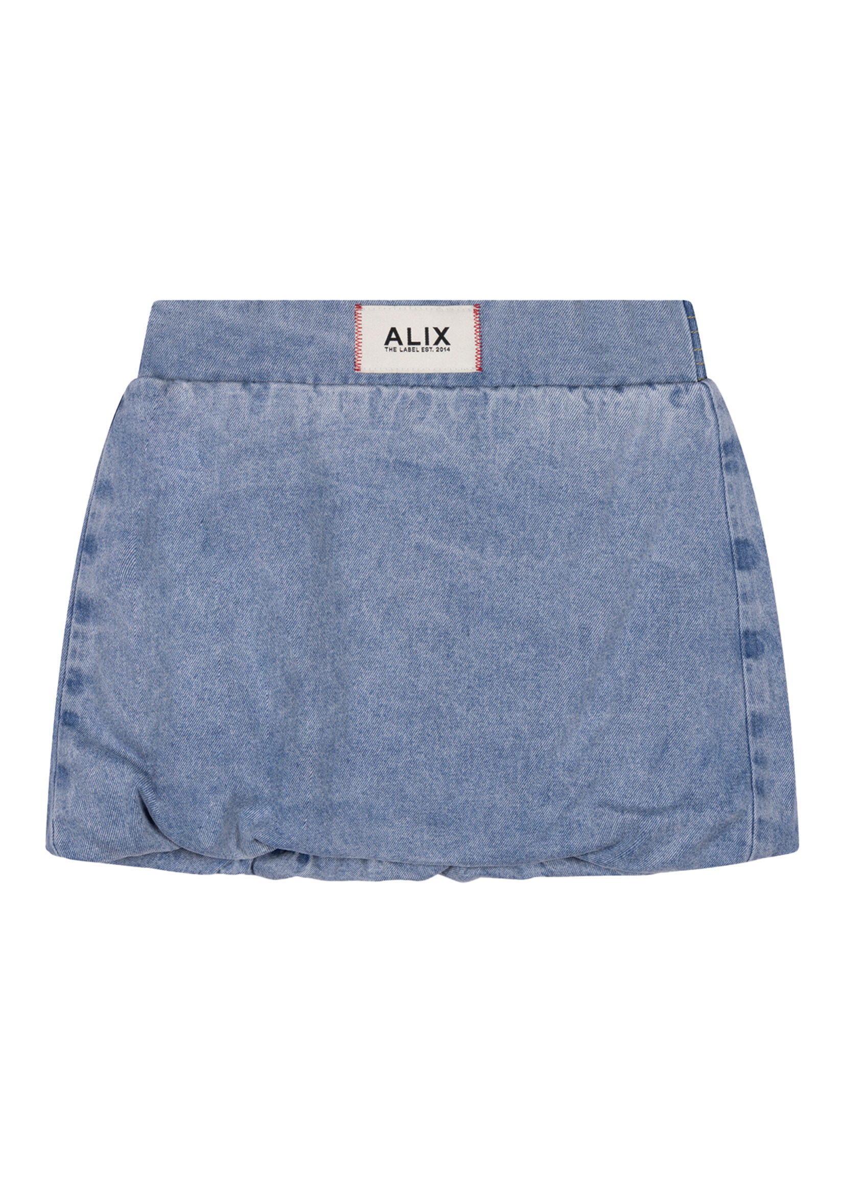 Alix Mini kids woven denim balloon skirt