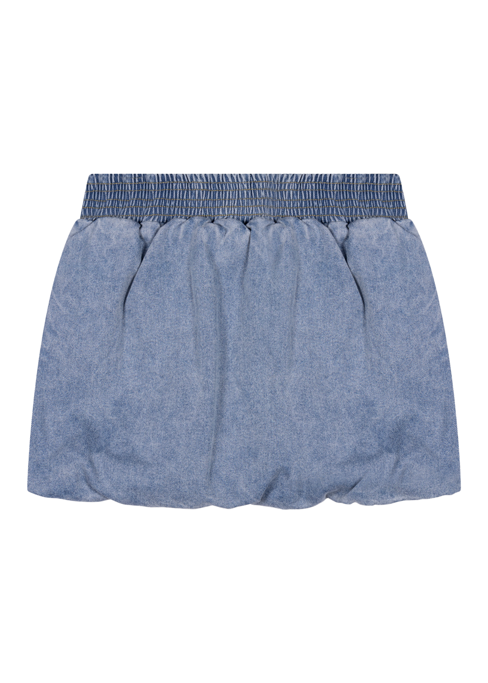 Alix Mini kids woven denim balloon skirt