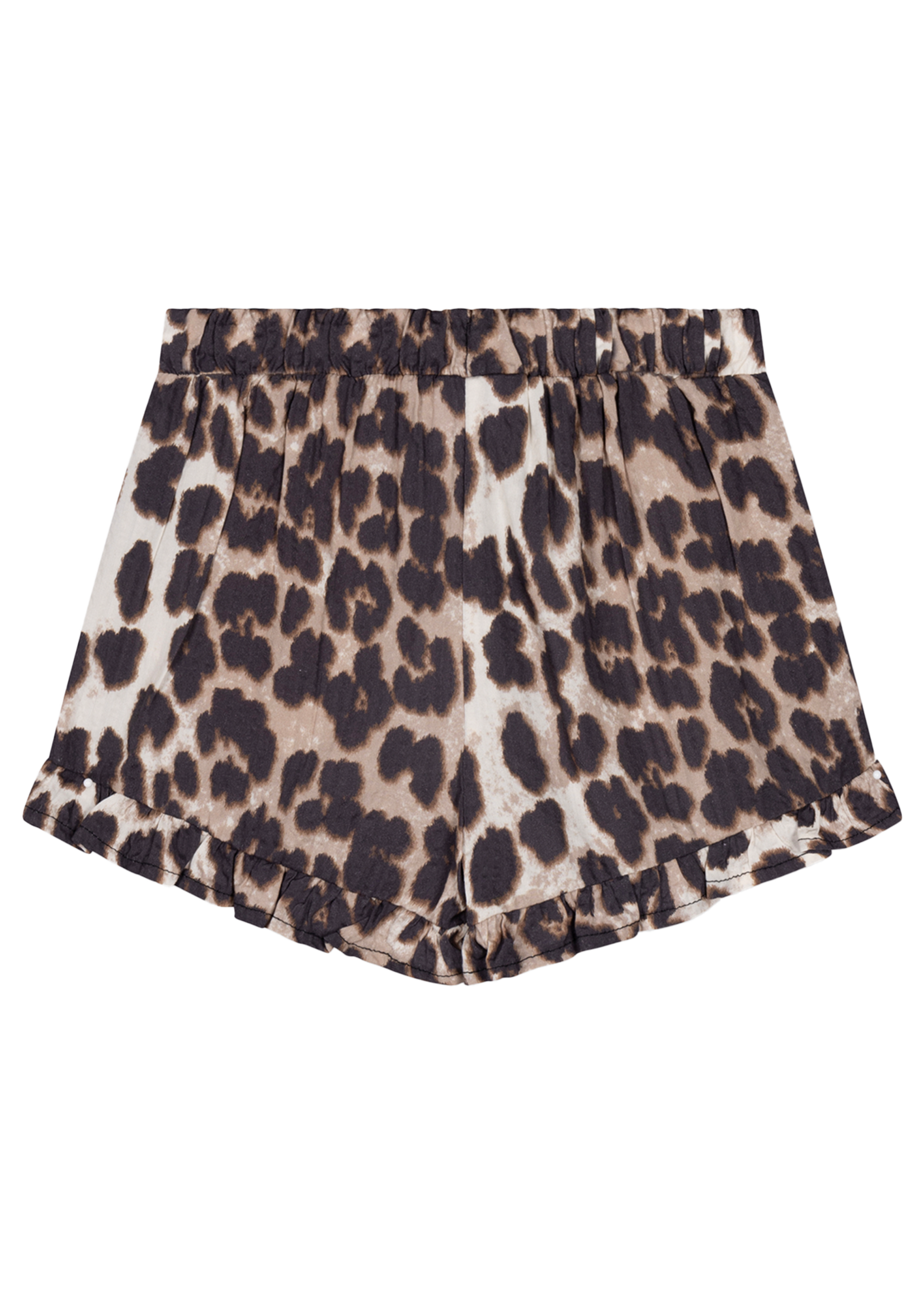 Alix Mini kids woven animal shorts with ruffles