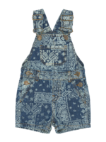 The New Siblings Story Short Denim Dungarees medium blue AOP