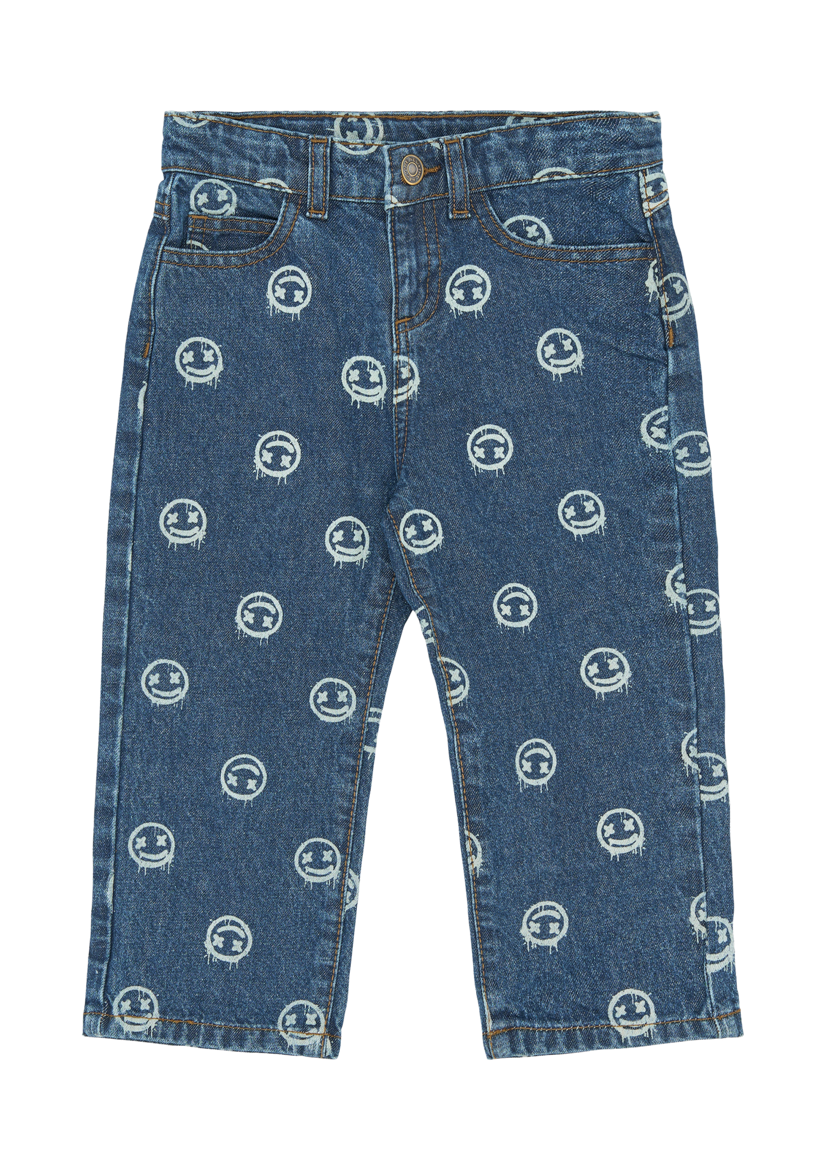 The New Siblings Spero Baggy Fit Jean medium blue AOP