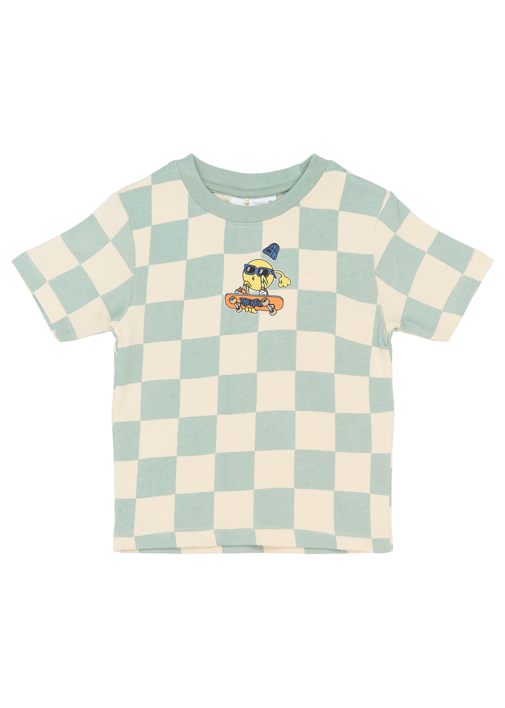 The New Siblings Sebastian Tee Aqua Gray AOP