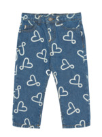 The New Siblings Shea regular fit jeans medium blue AOP