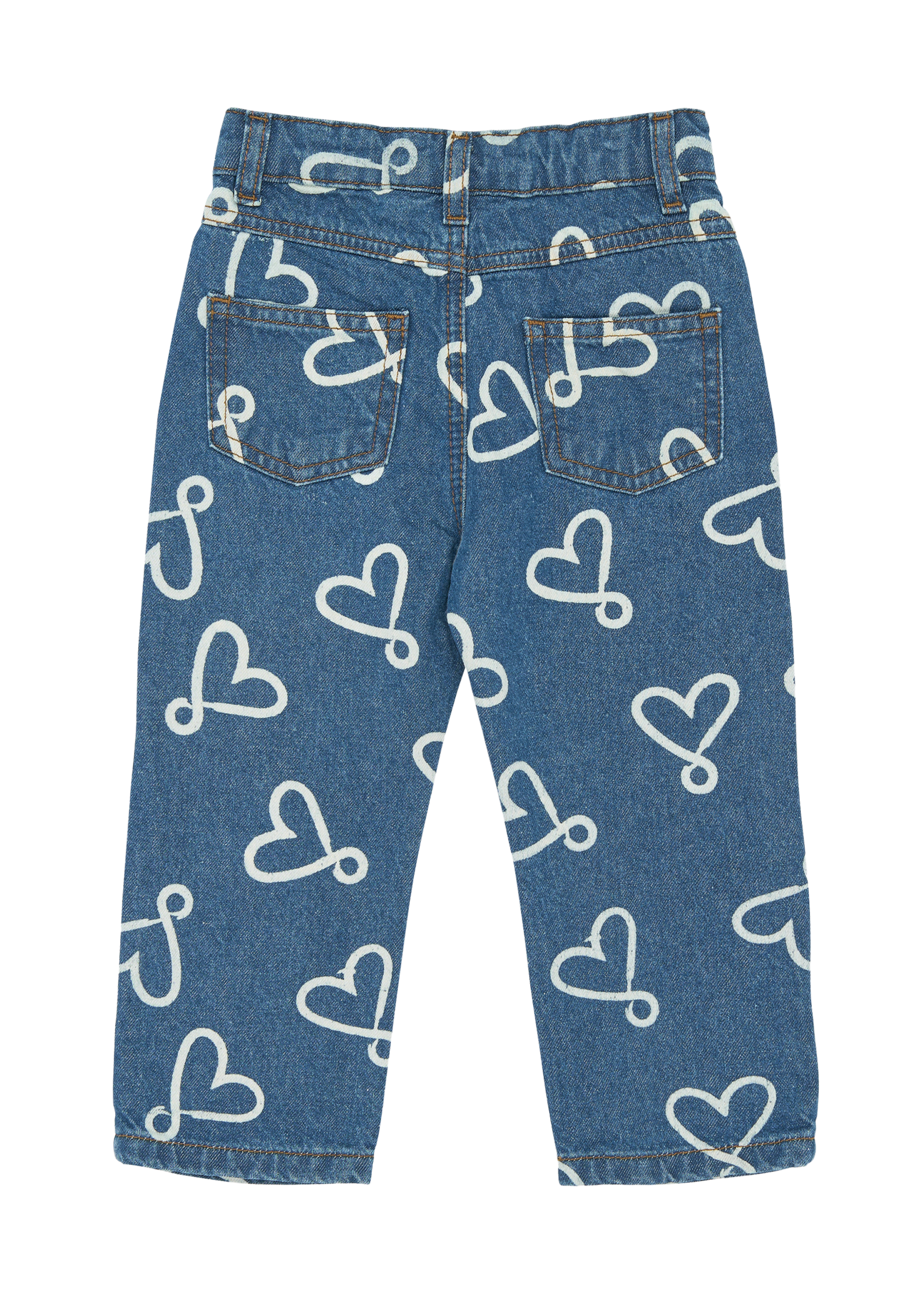 The New Siblings Shea regular fit jeans medium blue AOP