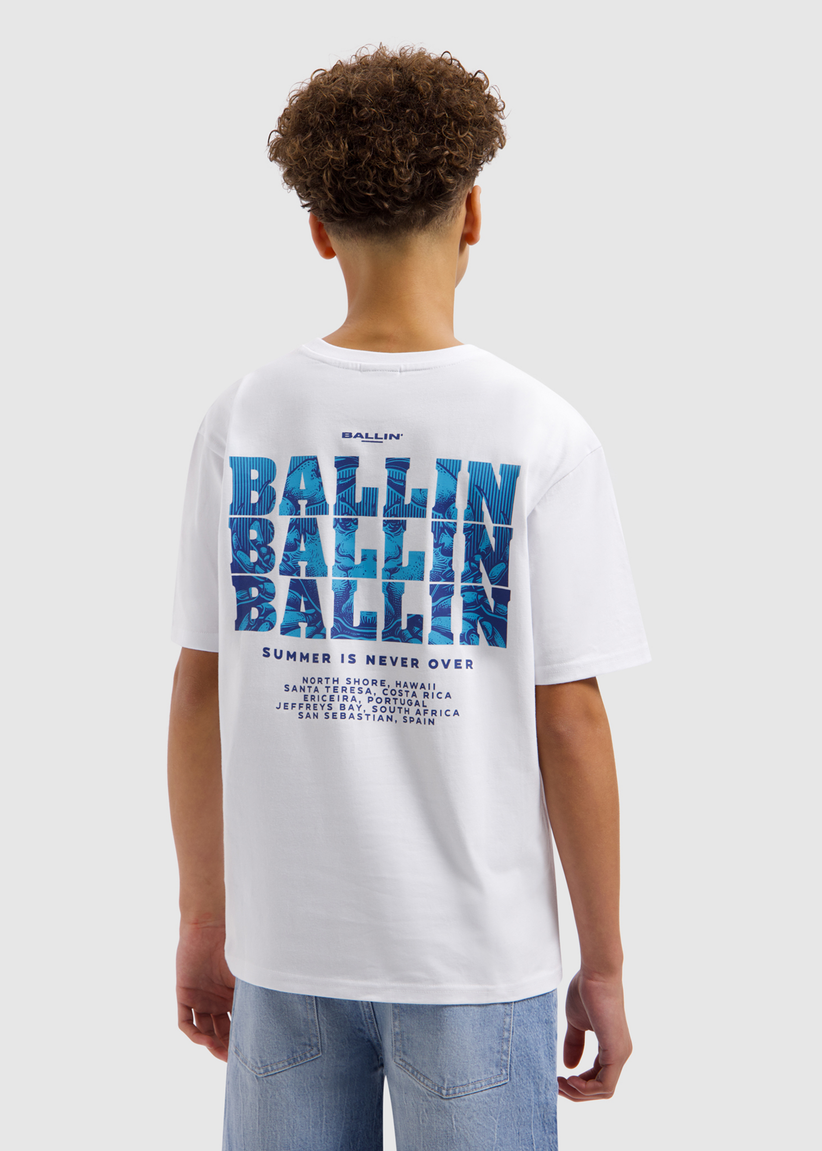 Ballin Junior Summer Is Never Over T-shirt White