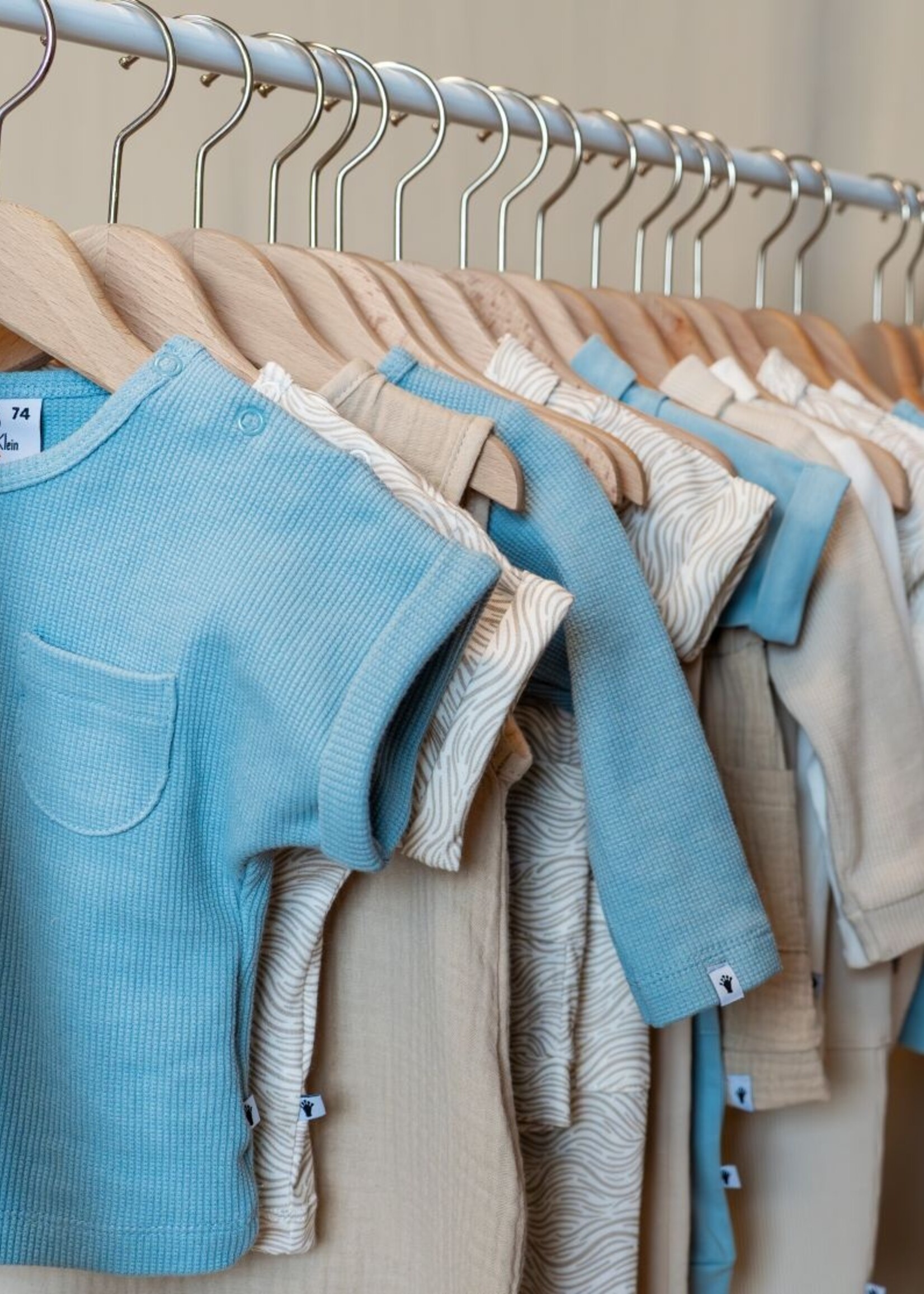 Klein Baby T-shirt Oversized Waffle Blue SS26