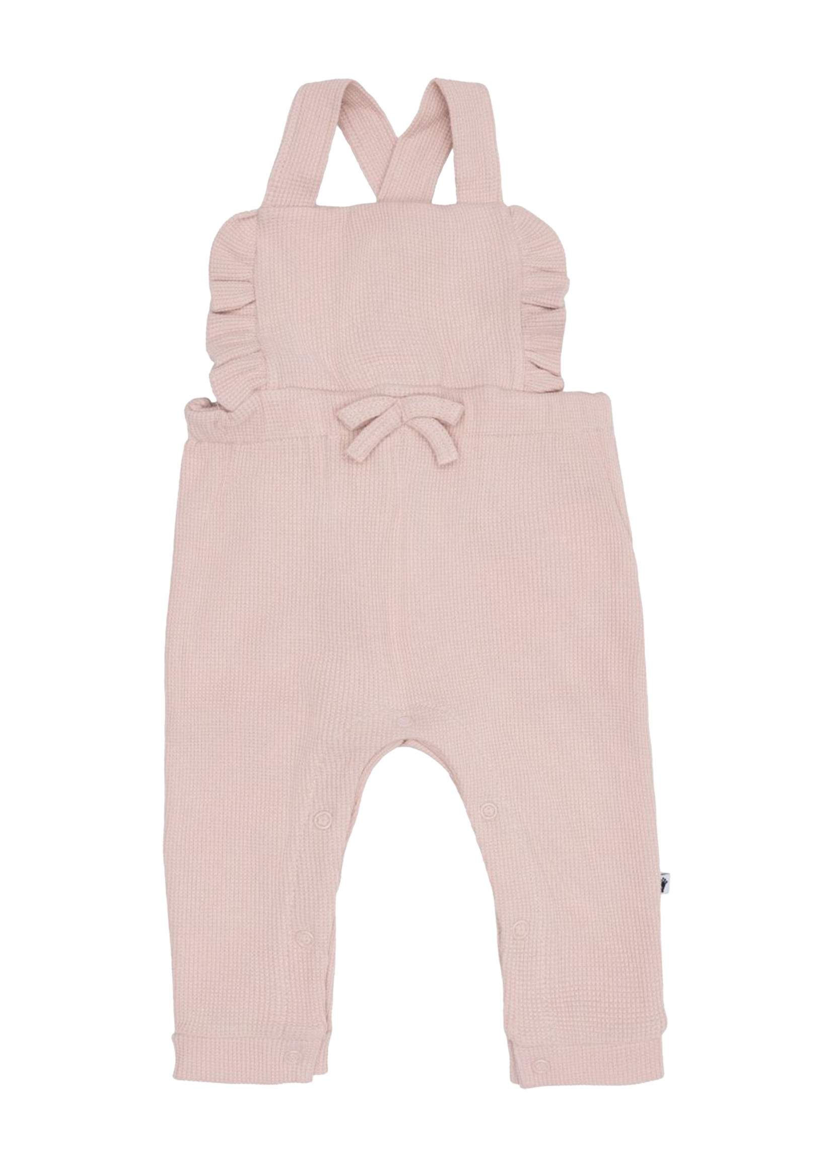 Klein Baby Jumpsuit Ruffle Waffle Pink
