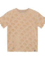 Daily 7 T-shirt Terry Print Latte Sand