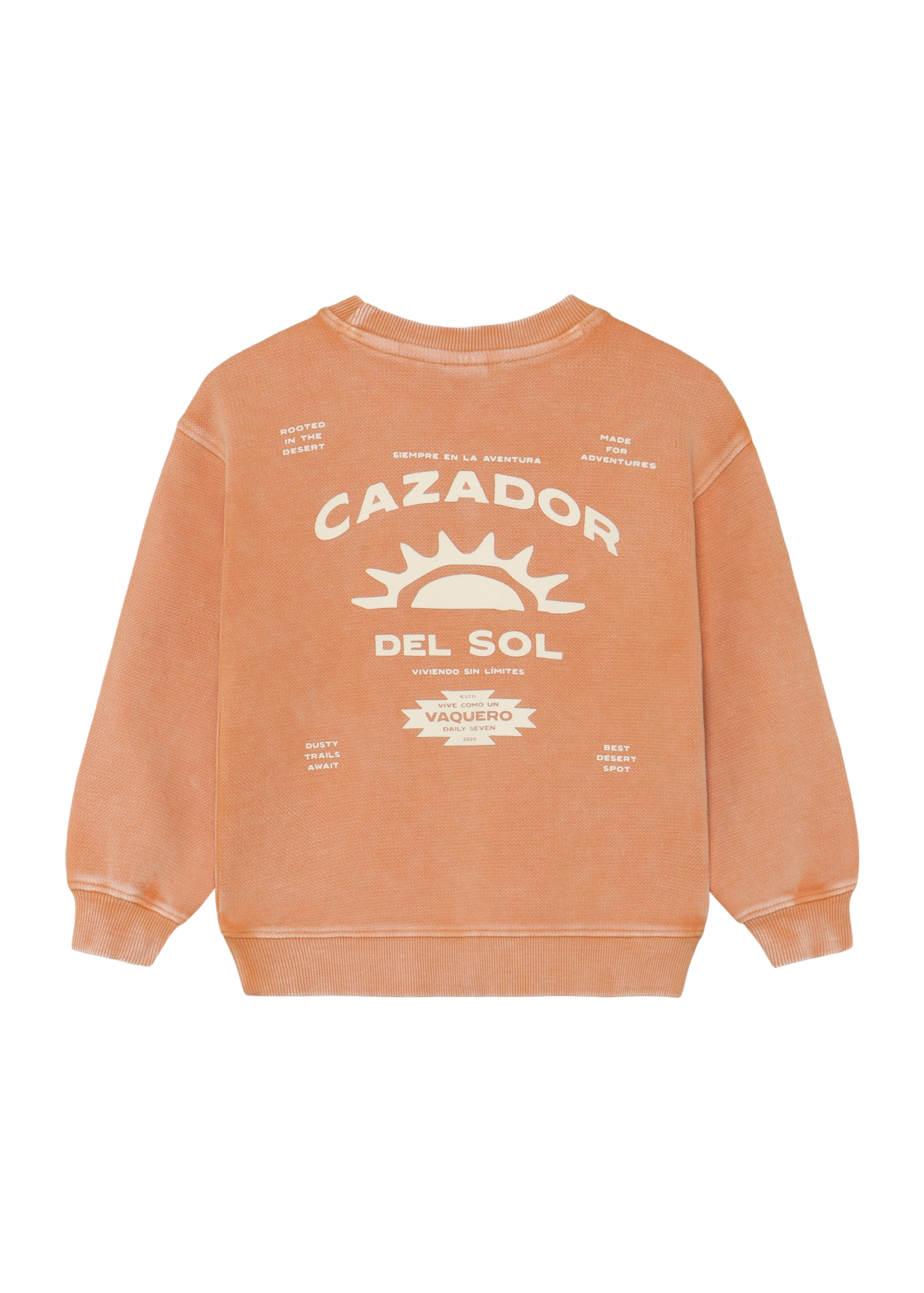 Daily 7 Oversized Sweater Backprint Sandstone