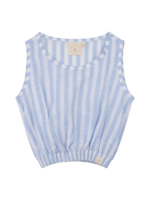 Navy Natural Pippa top Blue stripe