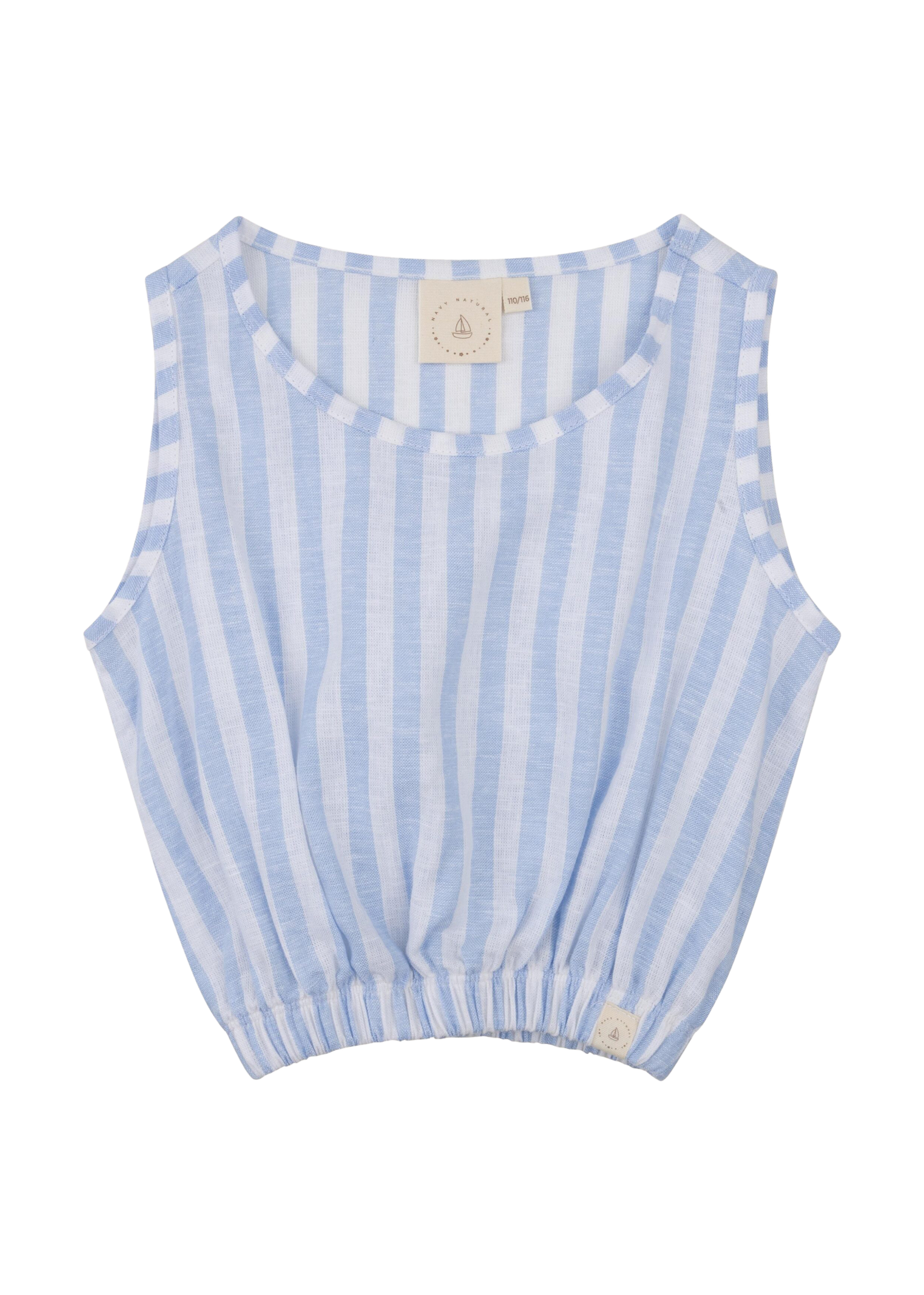 Navy Natural Pippa top Blue stripe
