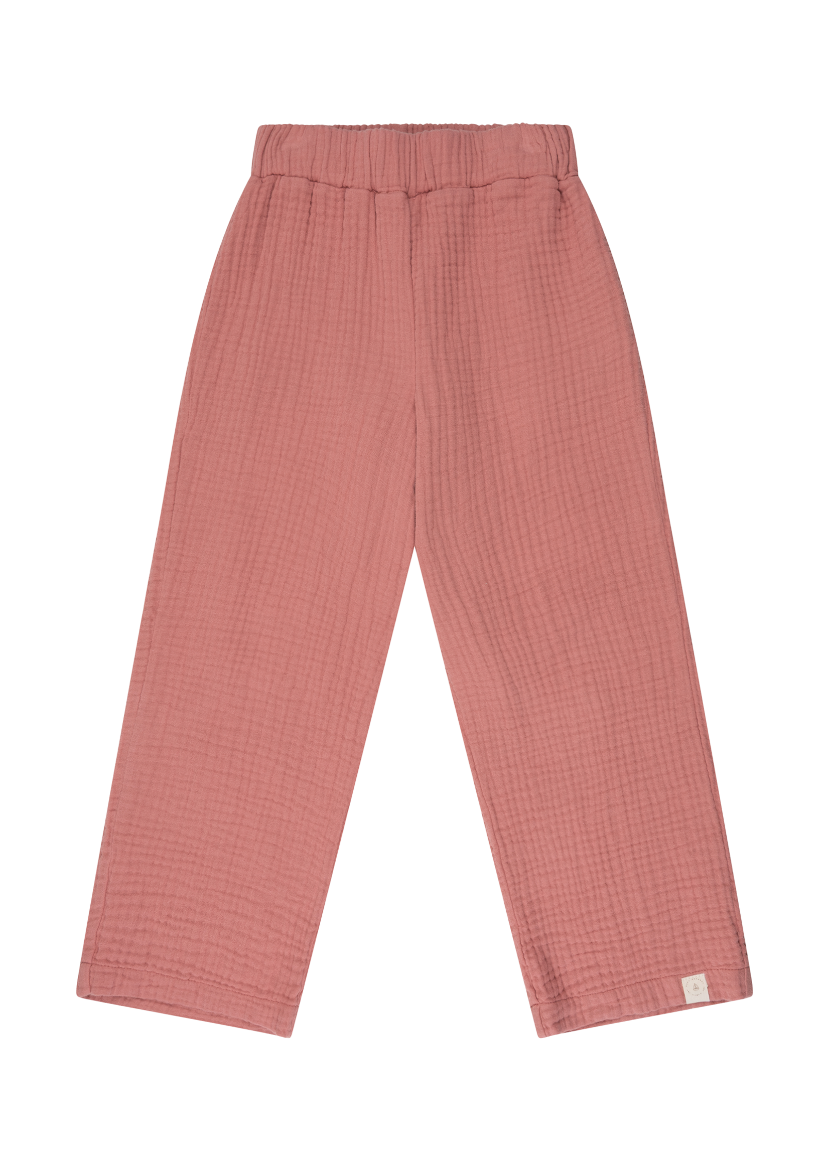 Navy Natural Wide leg mousseline dusty rose