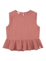 Navy Natural Rose top dusty rose