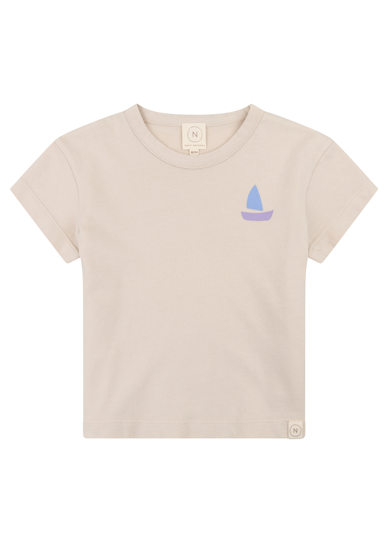 Navy Natural Sem t-shirt little boat ecru