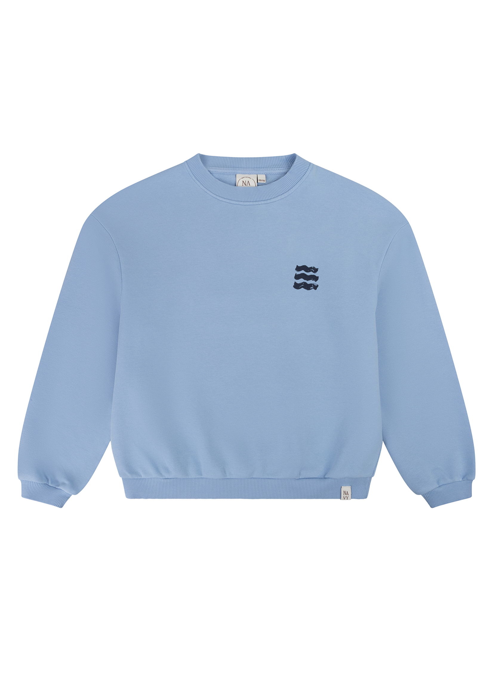 Navy Natural Sunset sweater light blue