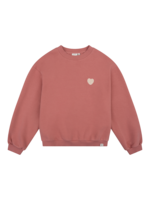 Navy Natural Sweater dusty rose heart