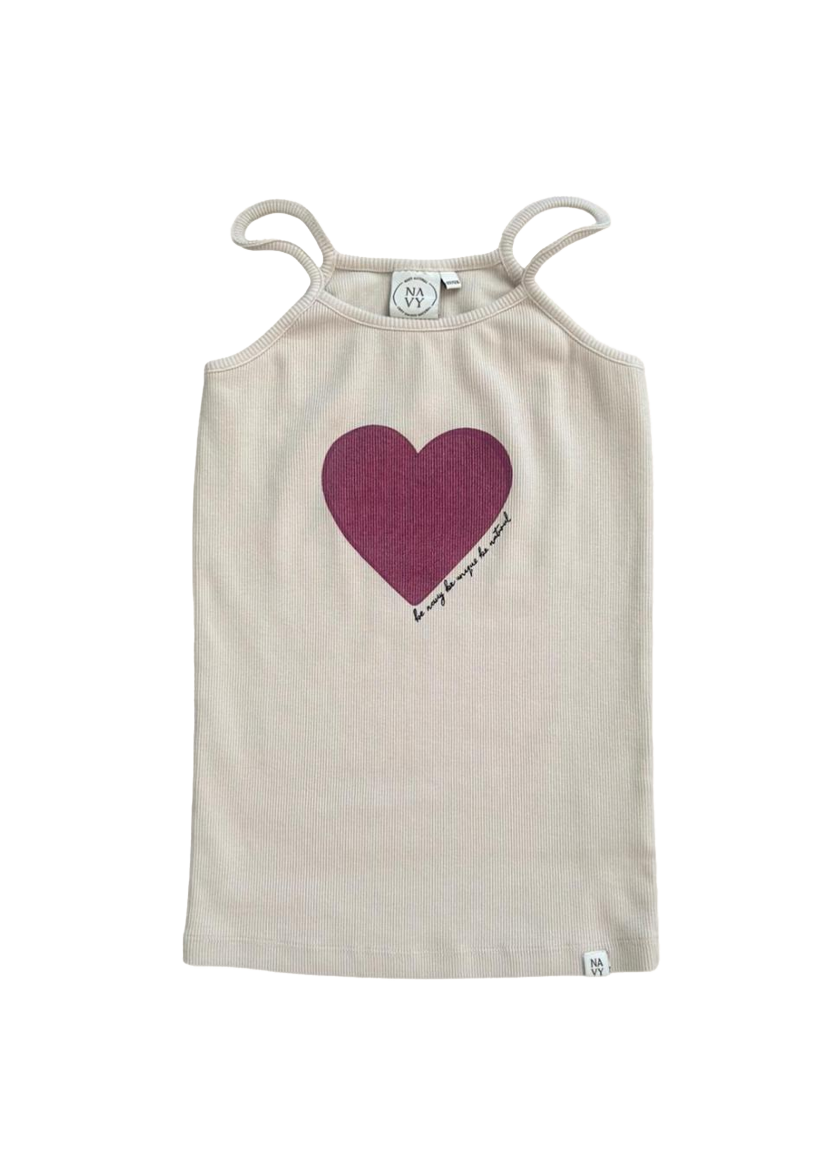 Navy Natural Aimee Top heart