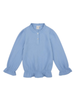 Navy Natural Faye blouse blue mousseline