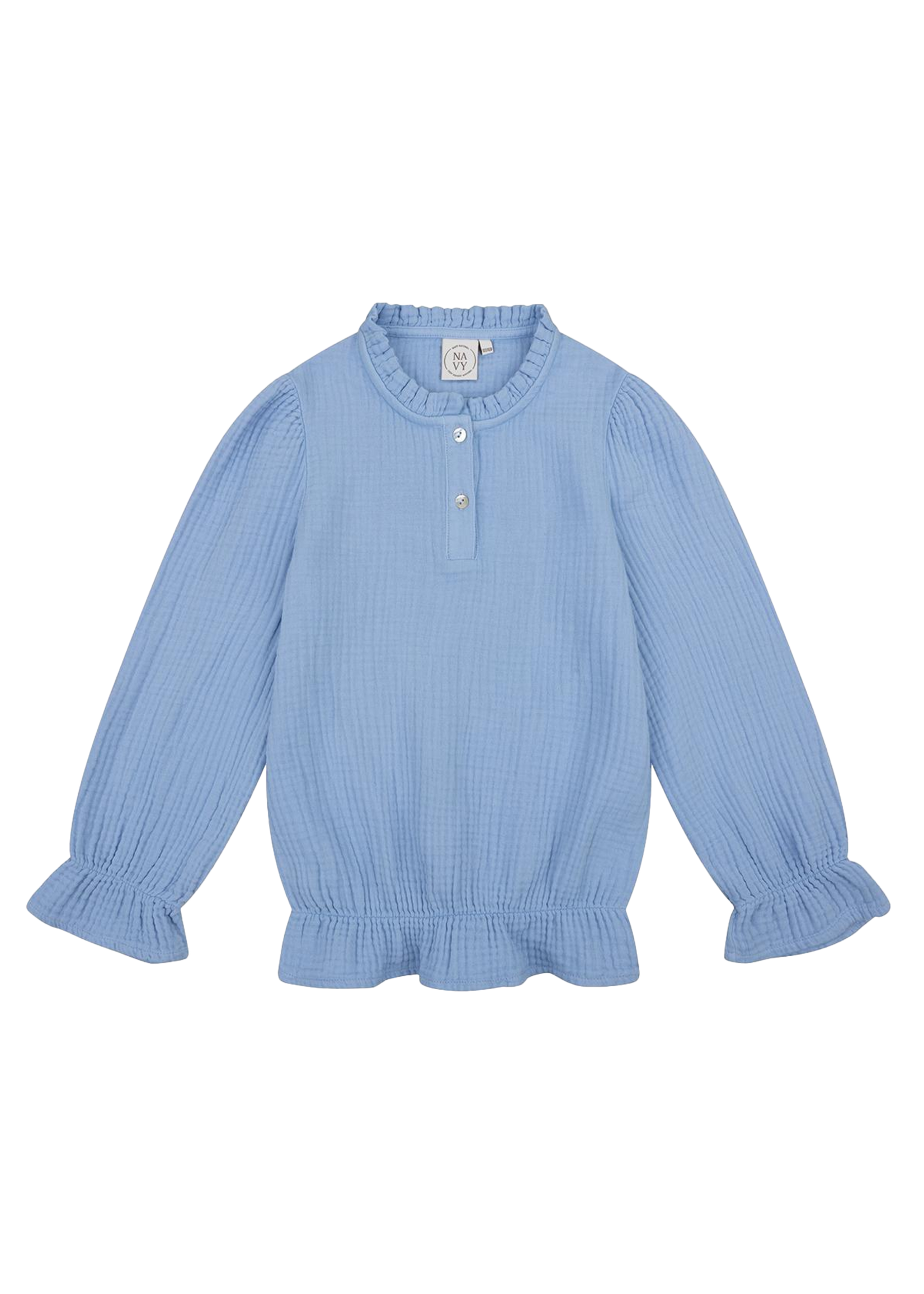Navy Natural Faye blouse blue mousseline