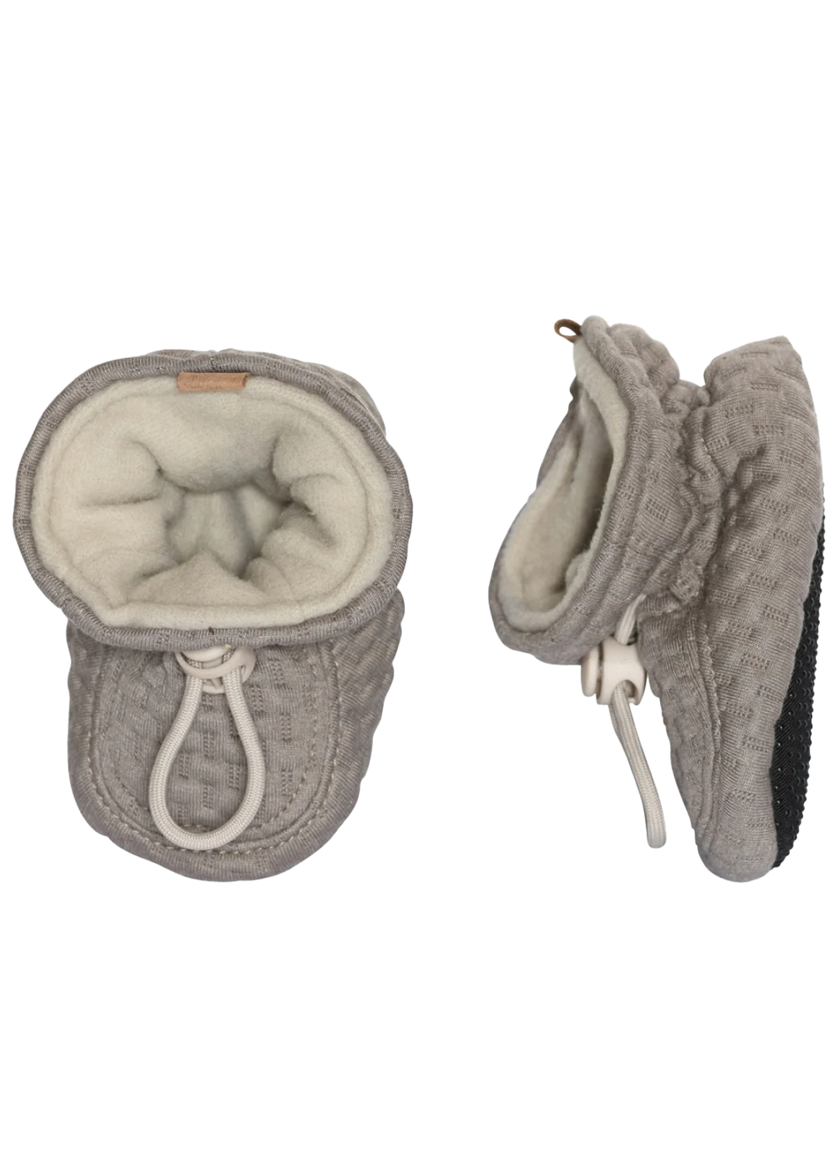 Melton Structure textile slippers | Beige Melange