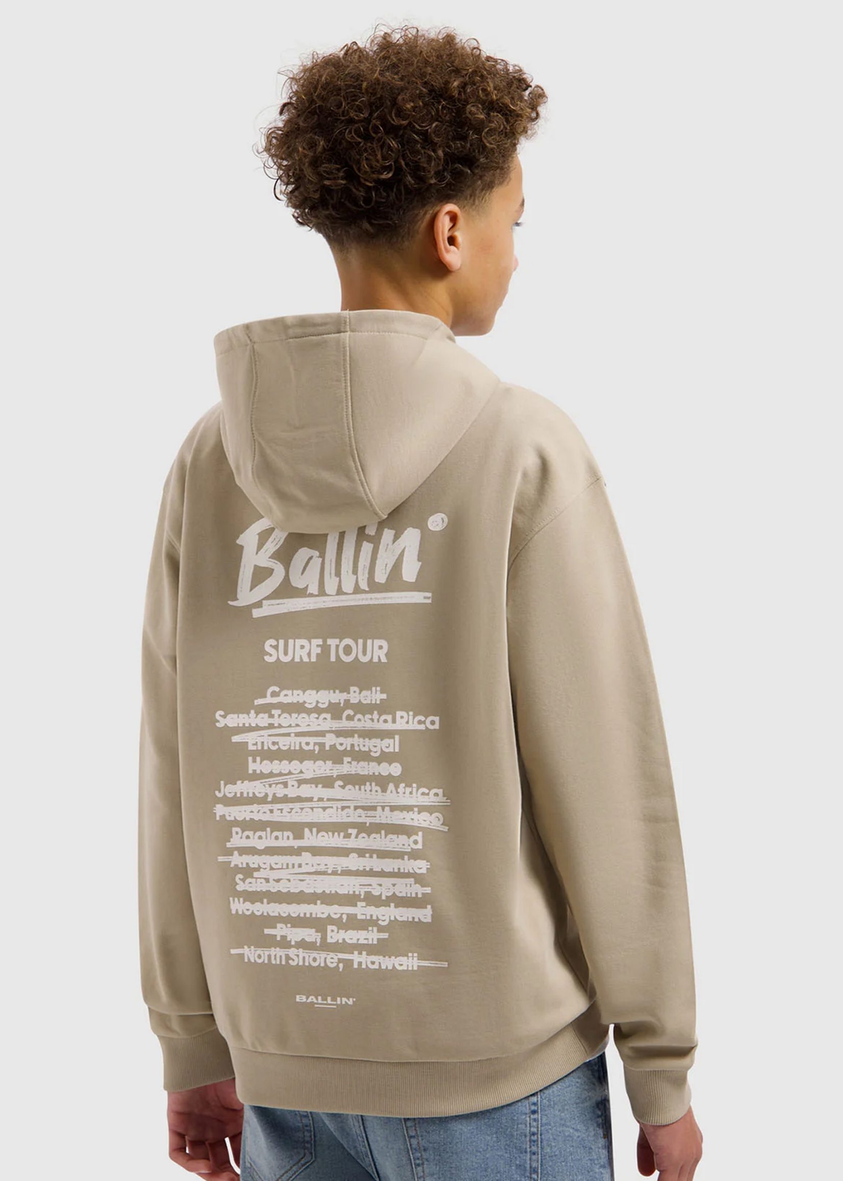 Ballin Junior Surf Tour Hoodie Taupe