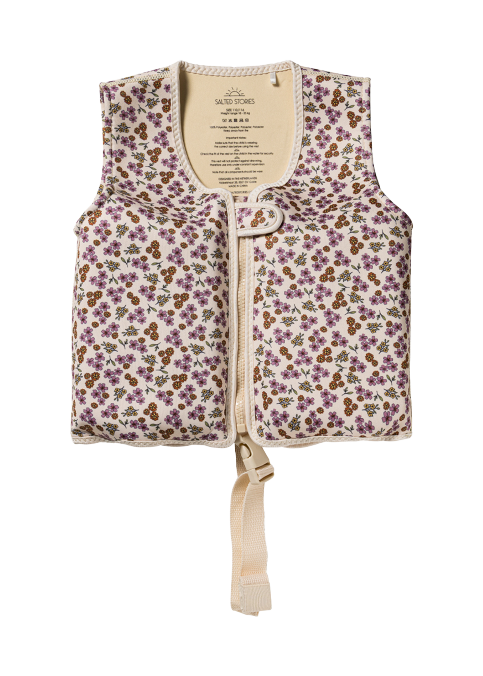 Salted Stories Sparkly Flowers | Floating Vest White Swan