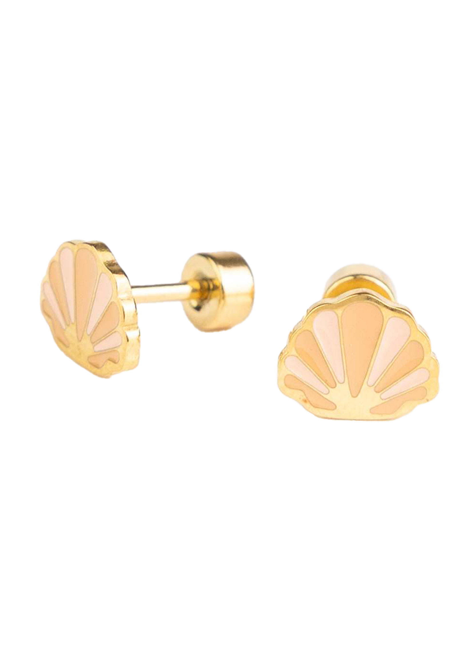 Mrs Ertha Studs Earrings Golden Shell