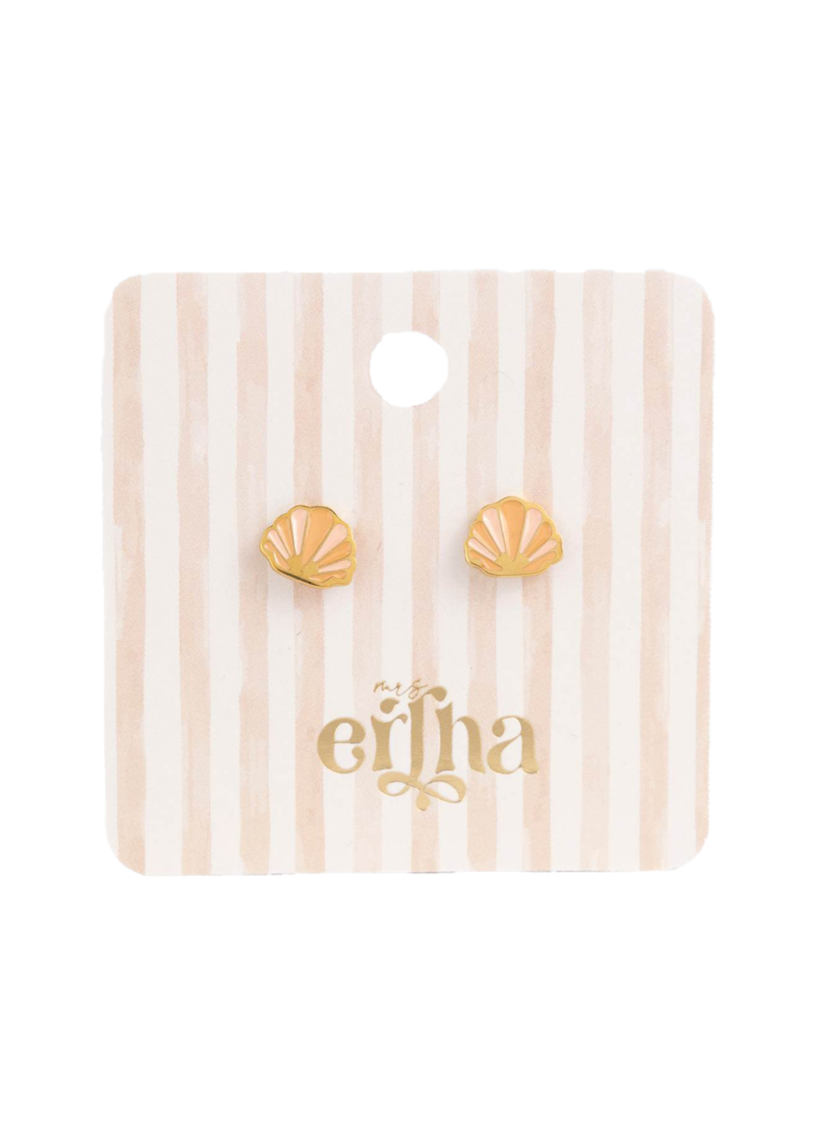 Mrs Ertha Studs Earrings Golden Shell