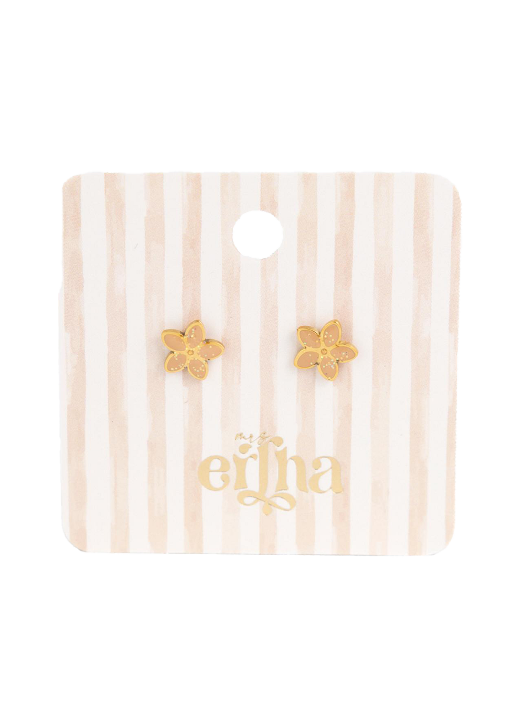 Mrs Ertha Studs Earrings Golden Flora