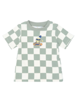 The New Siblings Sebastian Tee Aqua Gray AOP