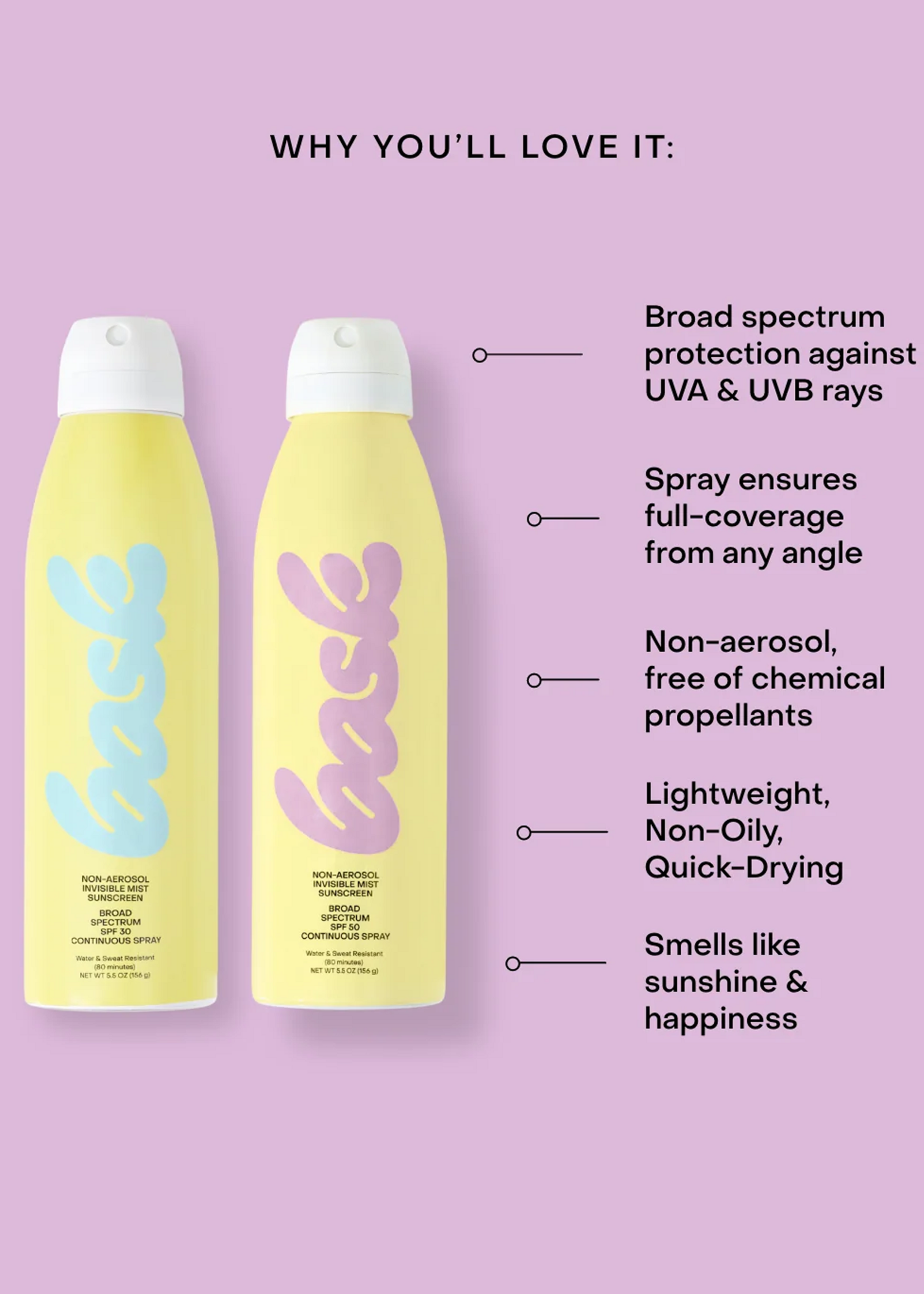 Bask SPF 30 spray