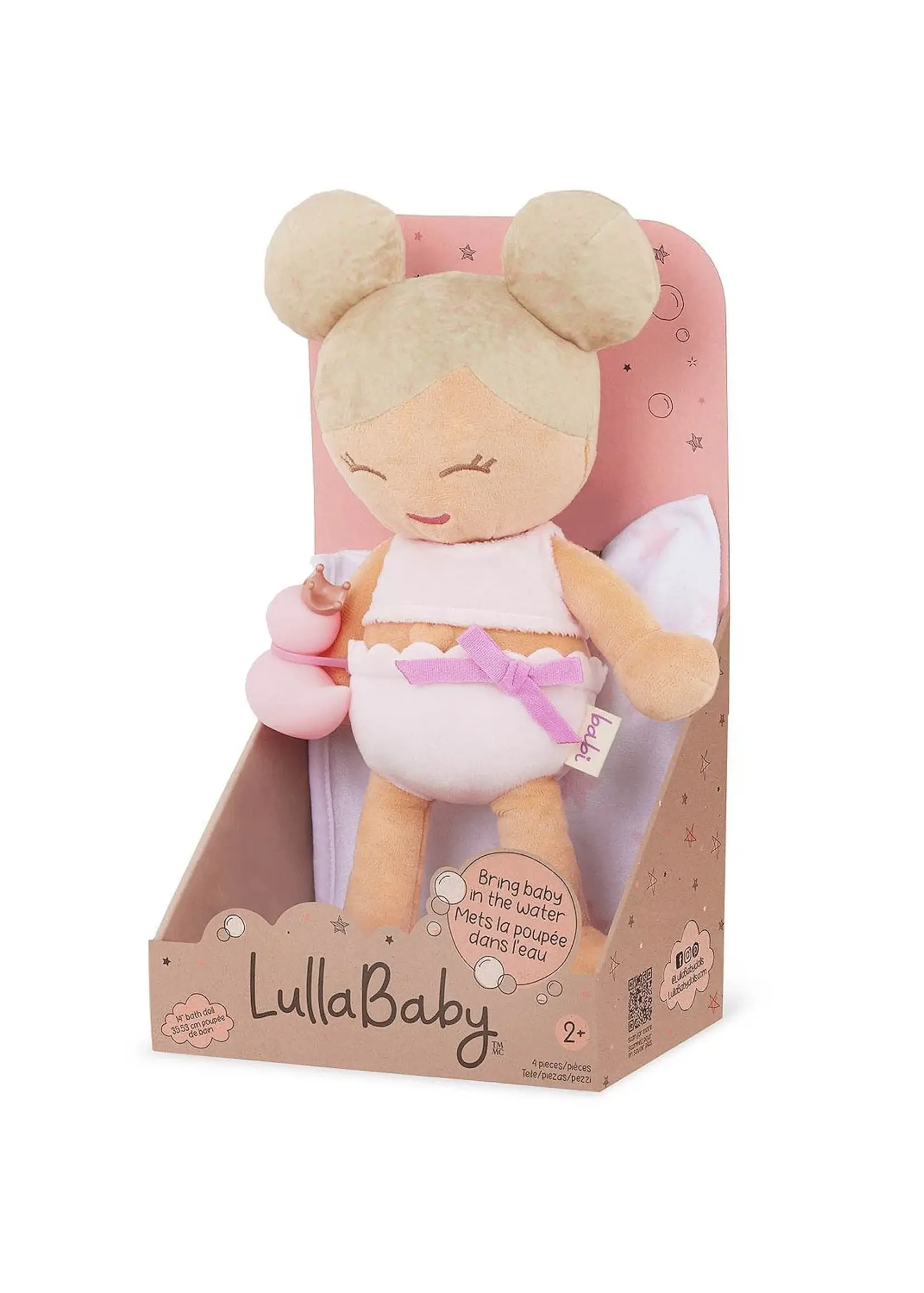 LullaBaby Plush Bath Doll Girl & Accessory | Blonde Hair