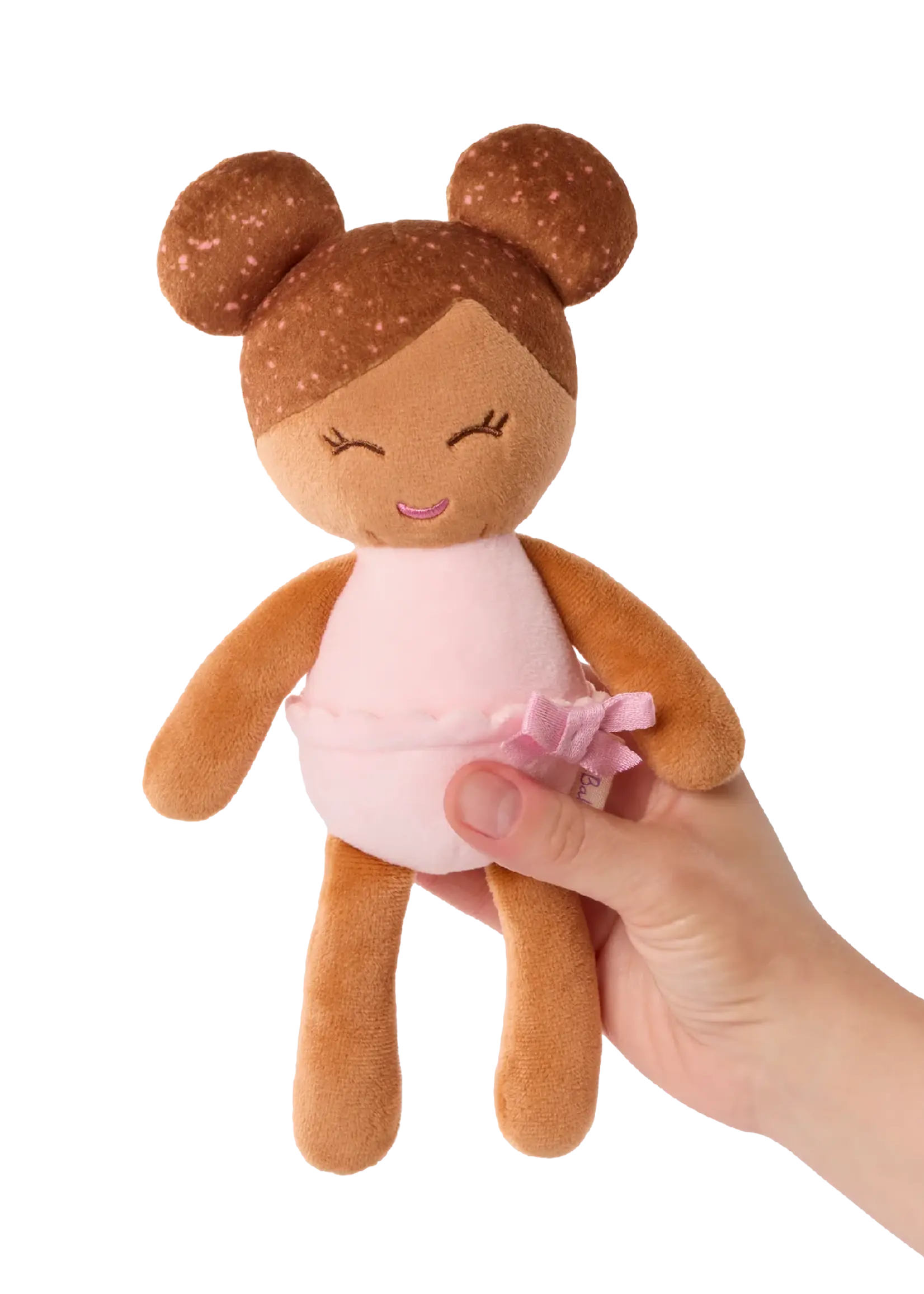 LullaBaby Small Plush Bath Doll Girl | Brown Hair