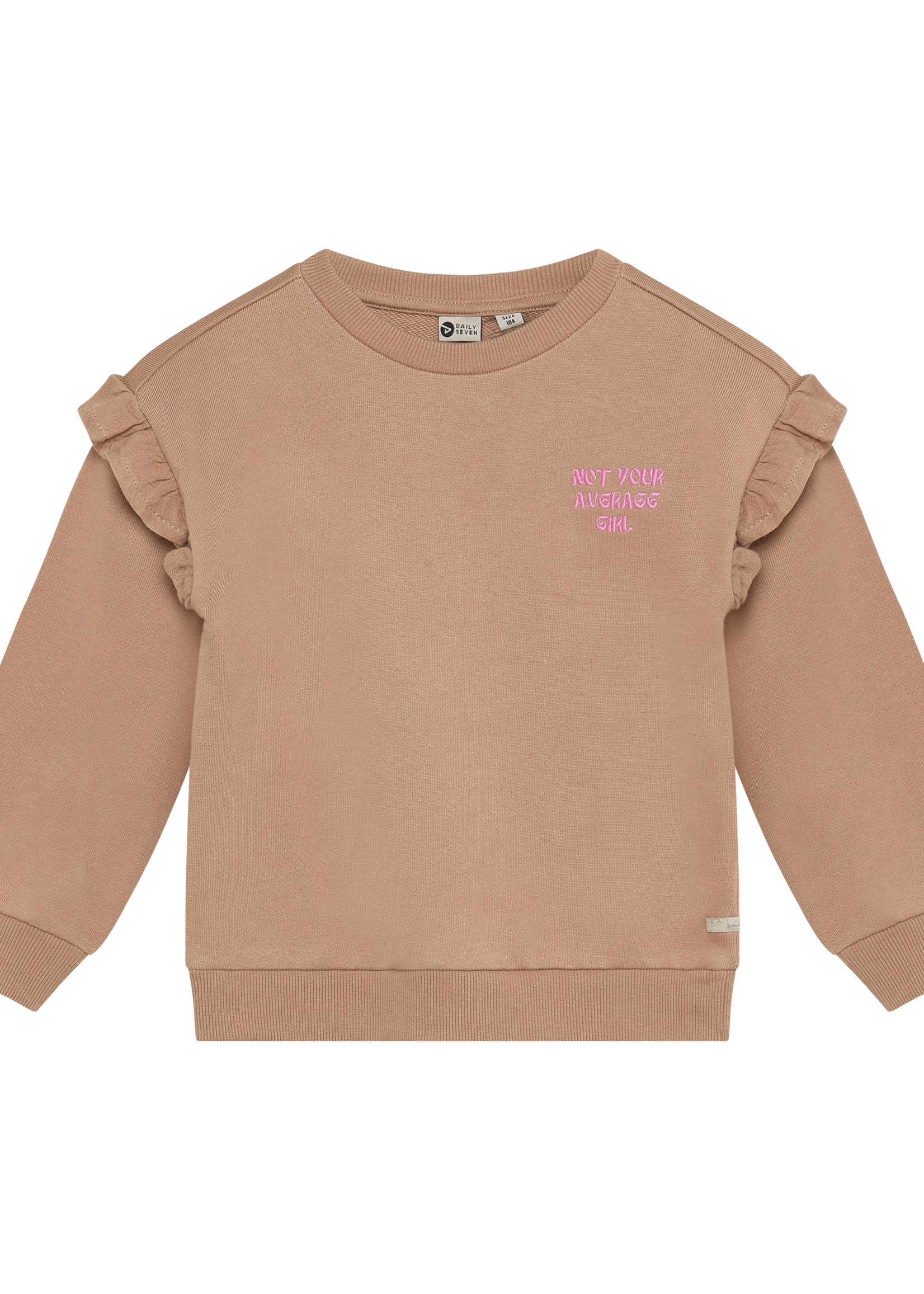 Daily 7 Sweater Backprint Ruffle Affogat