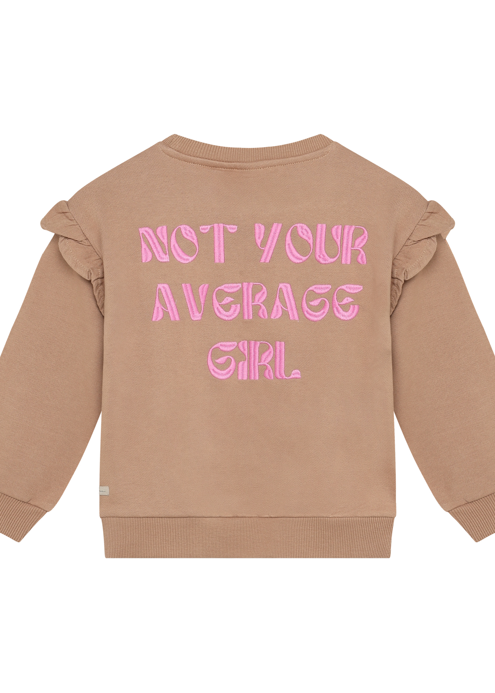 Daily 7 Sweater Backprint Ruffle Affogat