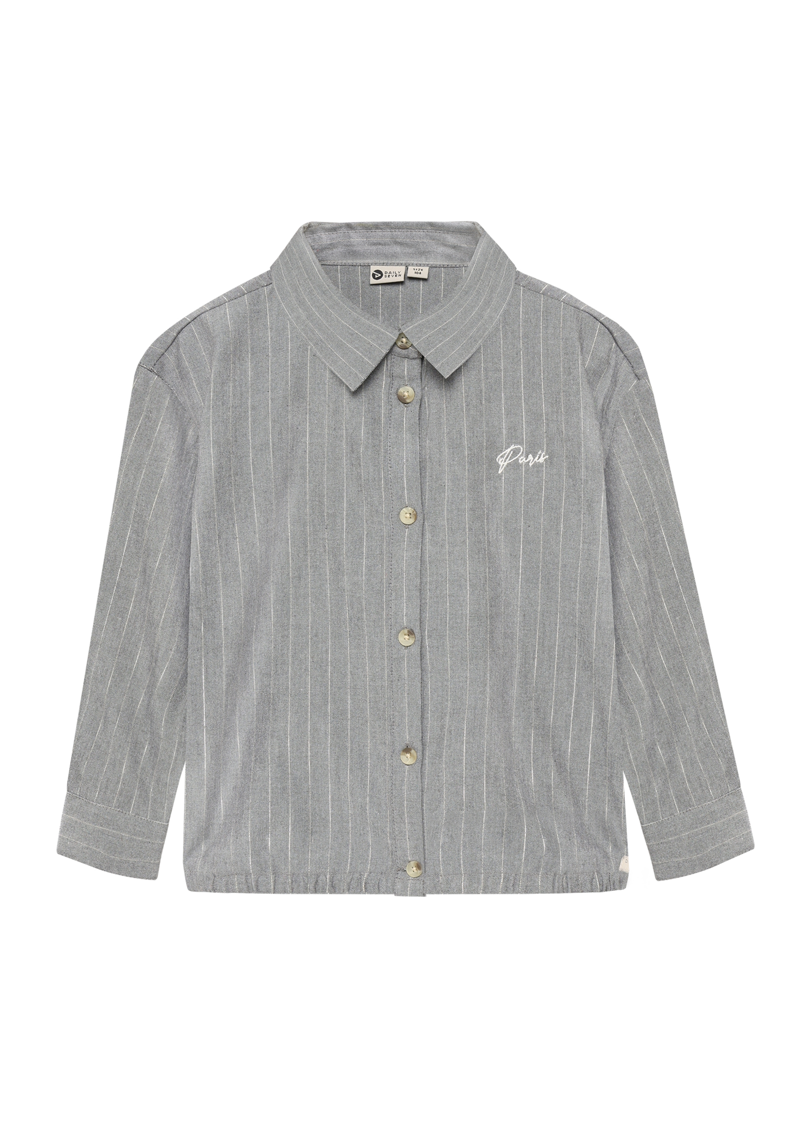 Daily 7 Shirt Longsleeve Pinstripe Mid Grey Melange