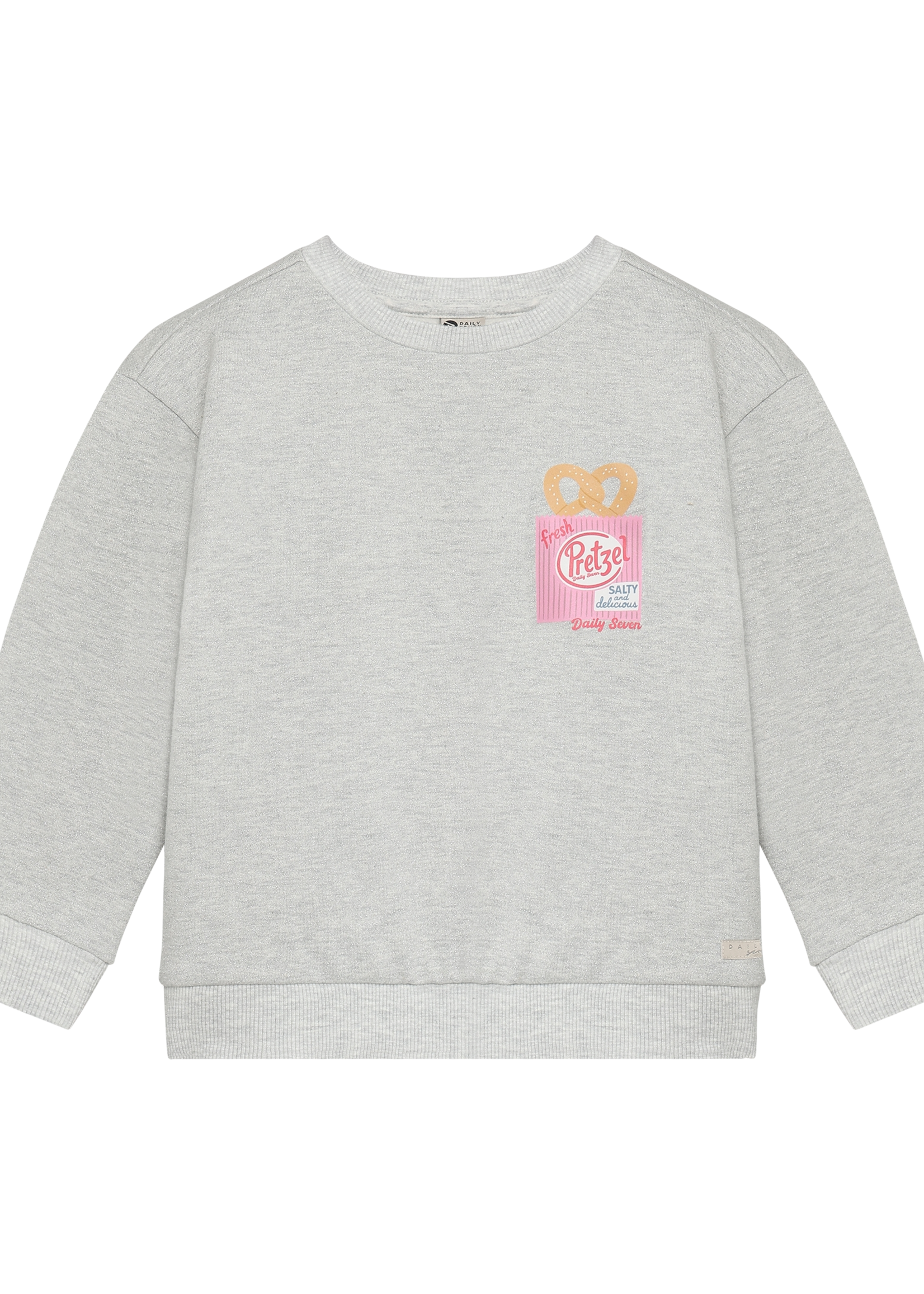 Daily 7 Sweater Backprint Light Grey Melange