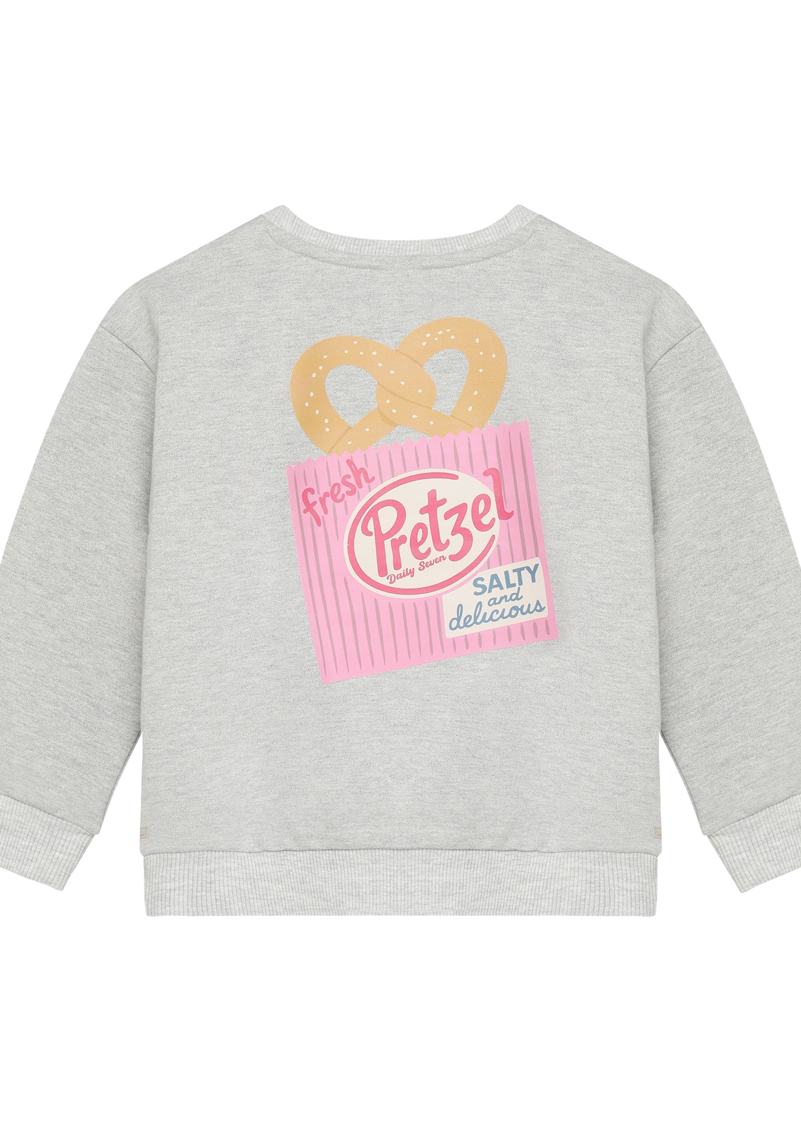 Daily 7 Sweater Backprint Light Grey Melange