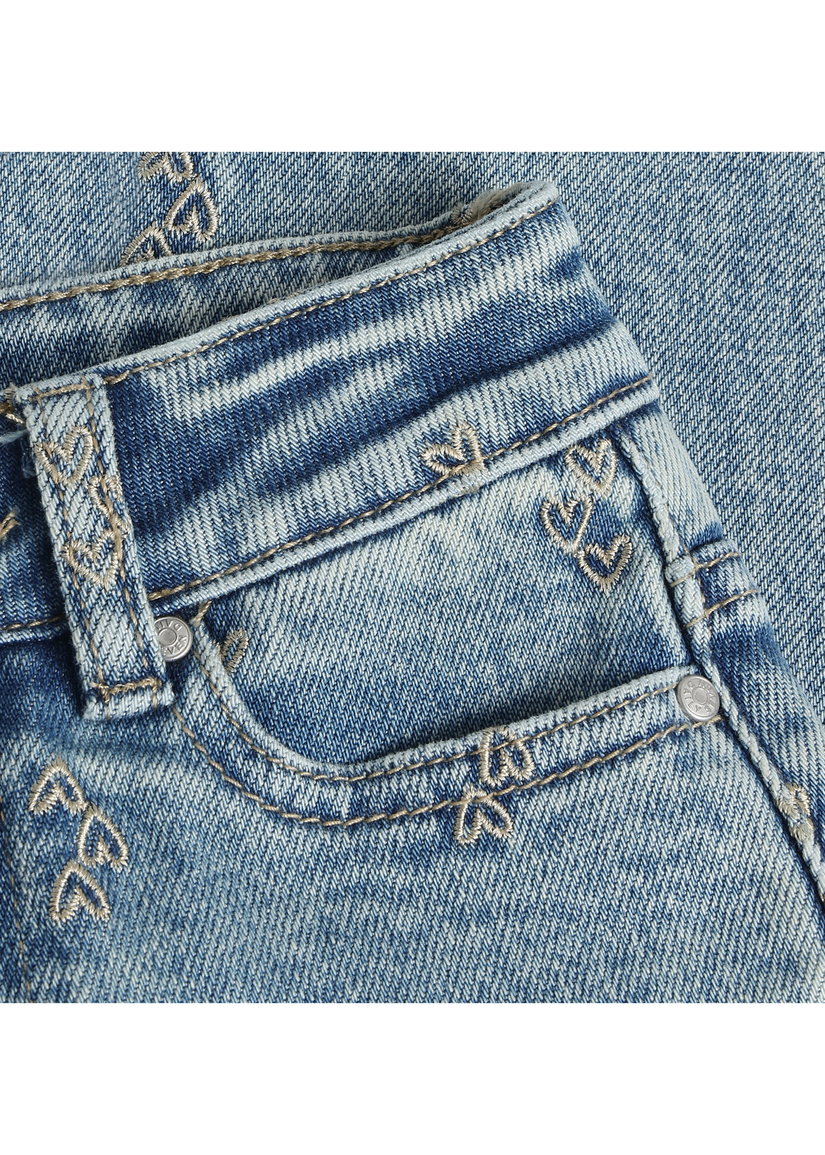 Daily 7 Denim Mom Fit Hearts Used Medium Denim