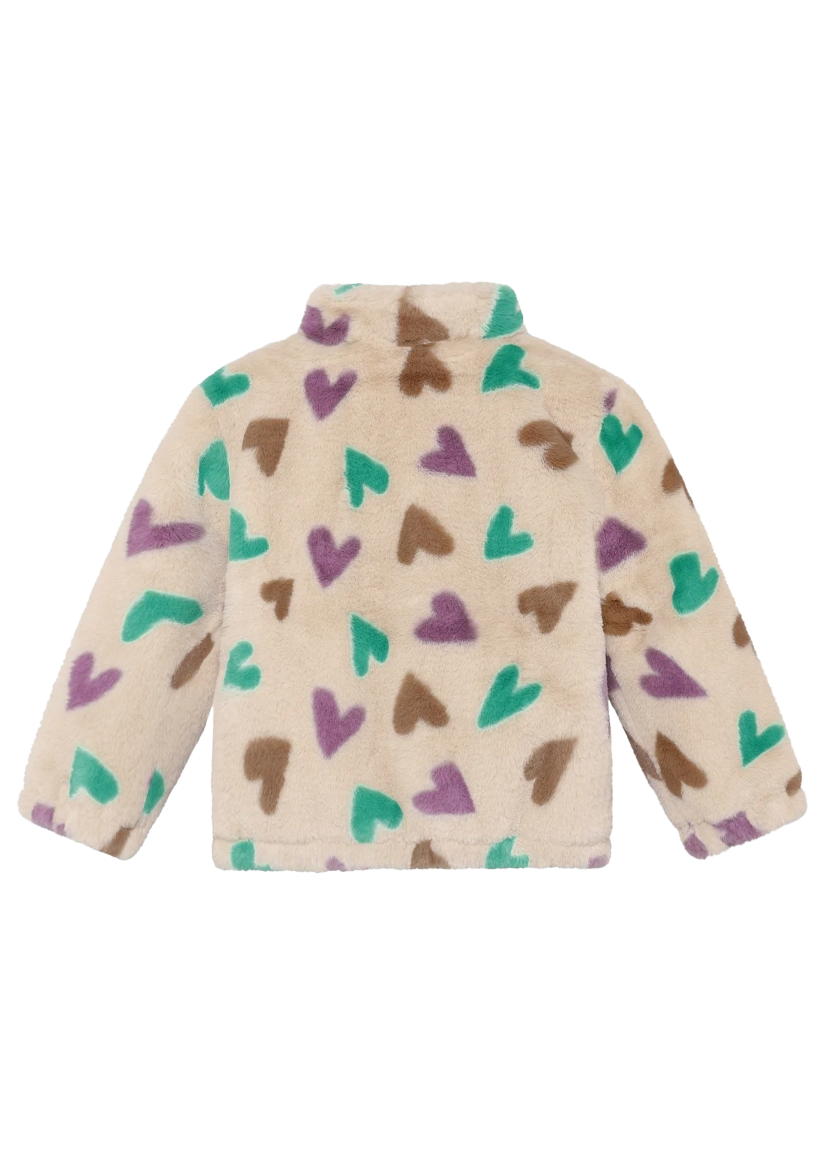 Daily 7 Teddy Jacket Hearts Sandshell