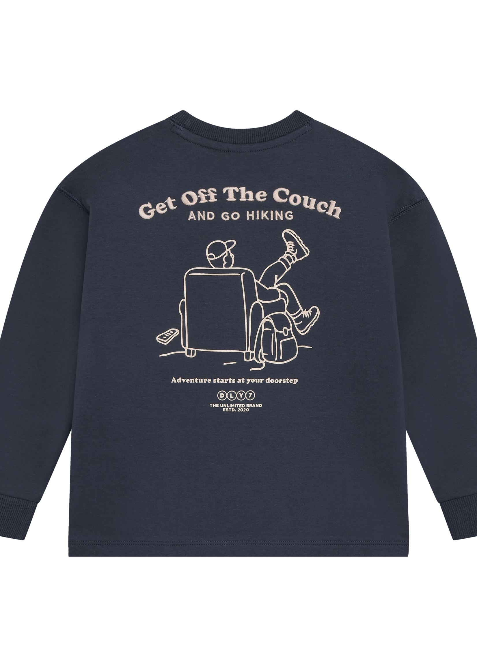 Daily 7 T-shirt Longsleeve Backprint Odyssey Gray