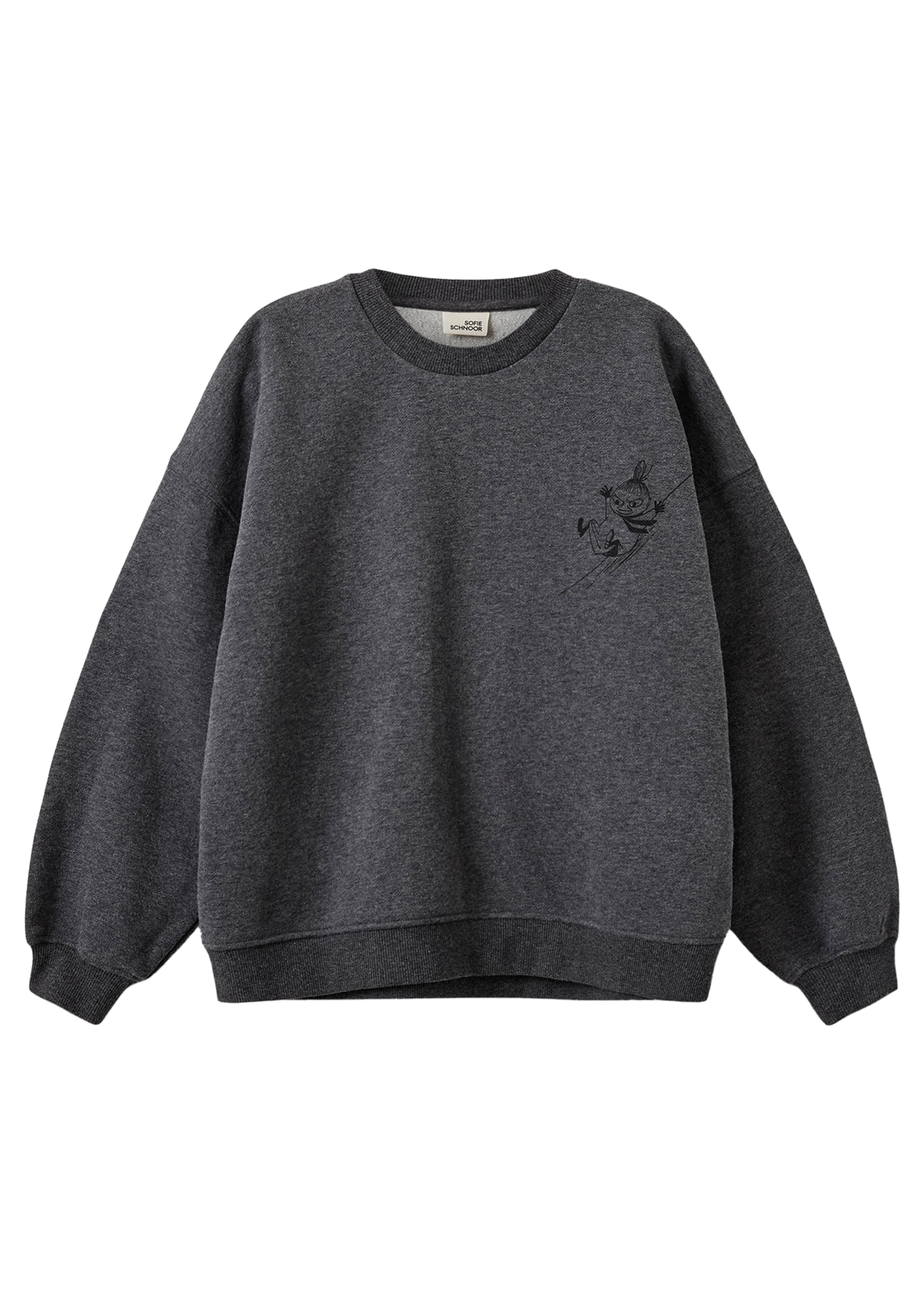 Sofie Schnoor Elin Moomin Sweatshirt | Dark grey melange